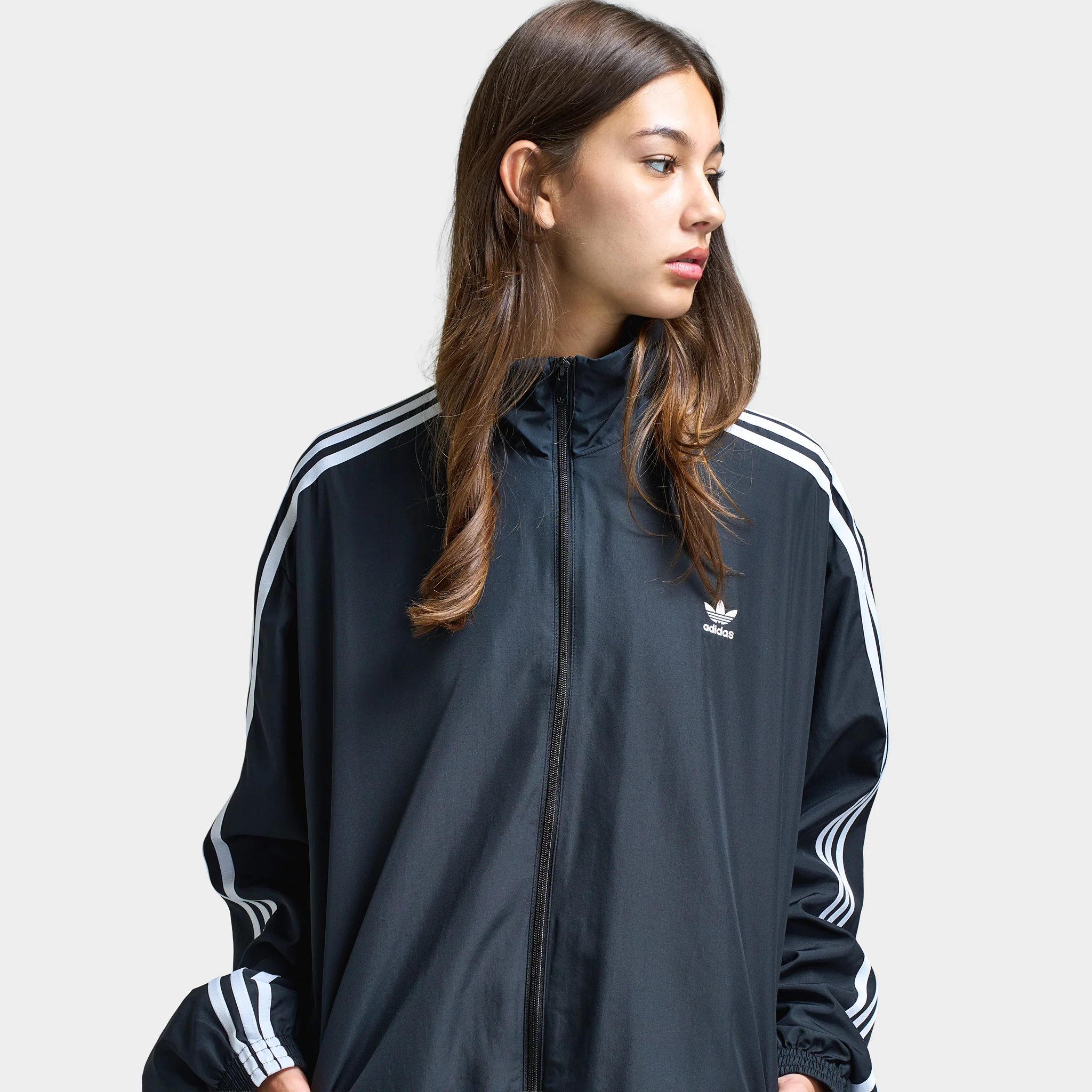 adidas Women's Adicolor Oversized Track Top / Black - Image 3