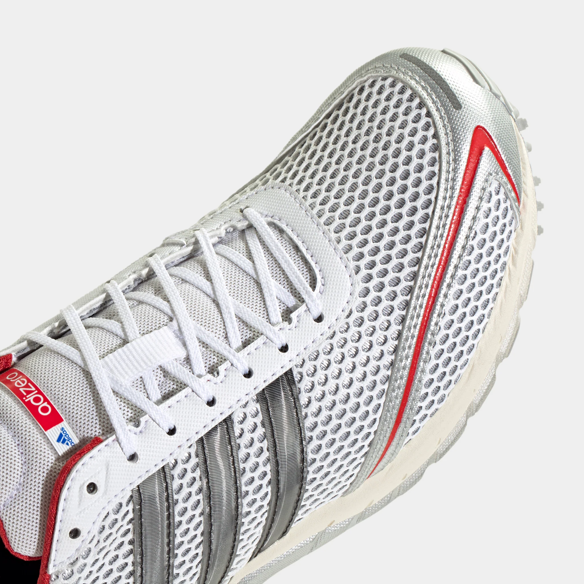adidas Women's Adizero Adios OG Silver Metallic / Black - Better Scarlet - Image 4