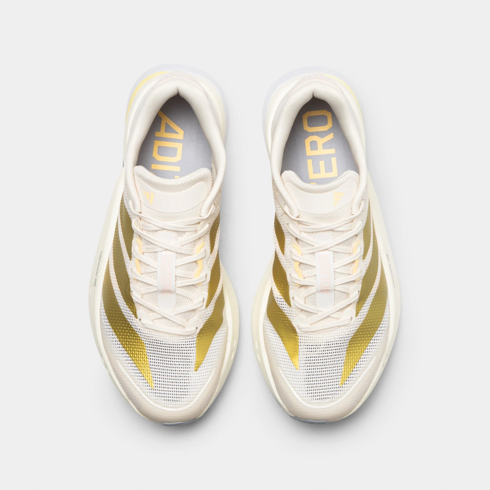 adidas Women's Adizero Boston 13 Chalk White / Gold Metallic - Orange Tint - Image 5