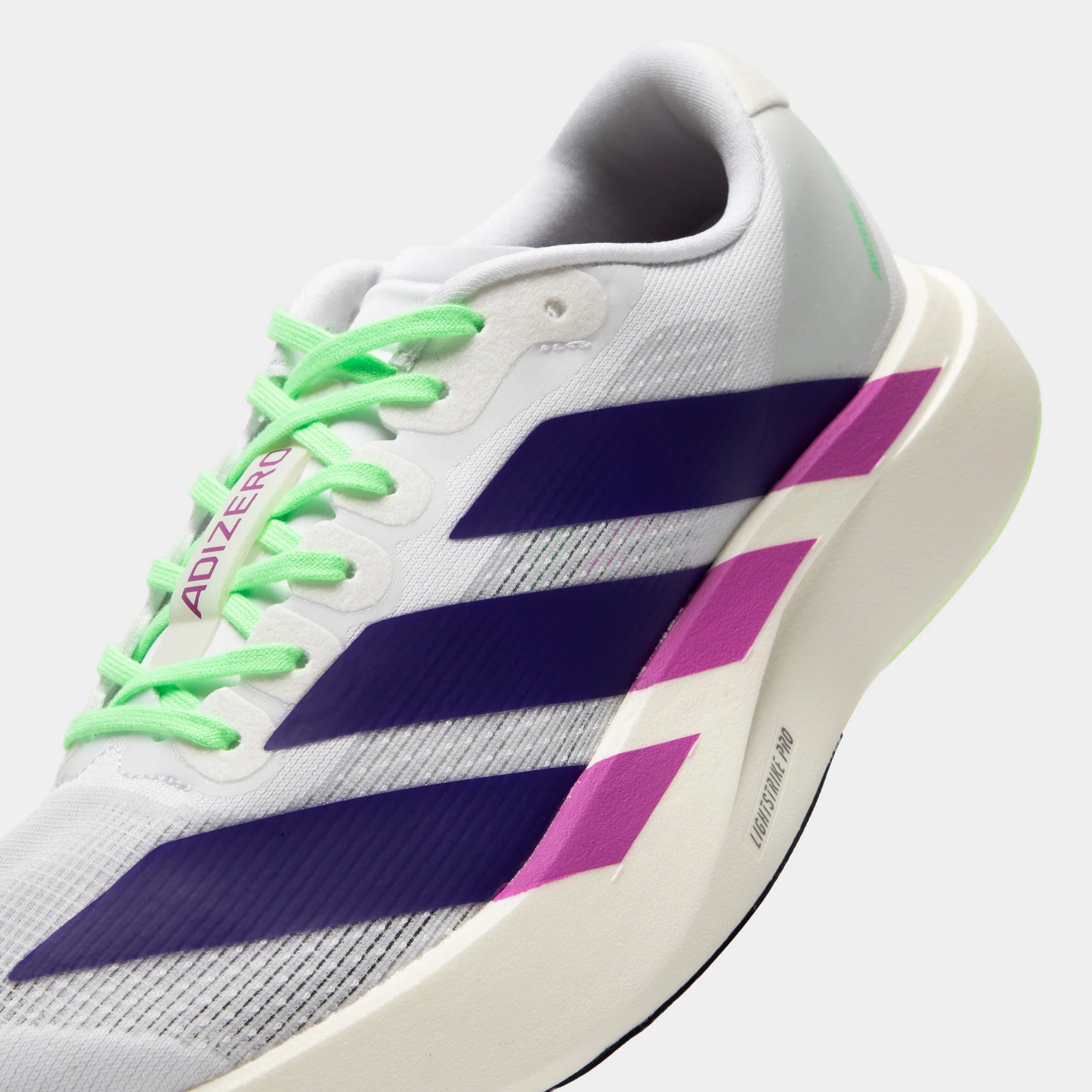 adidas Women's Adizero Evo SL White / Collegiate Purple - Purple Burst - Image 3