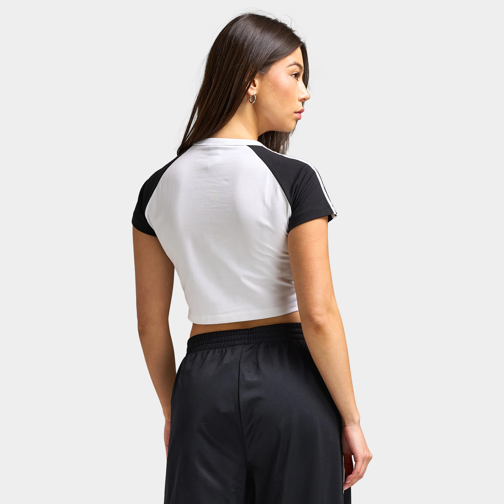 adidas Women's Baby Tee White / Black - White - Image 4