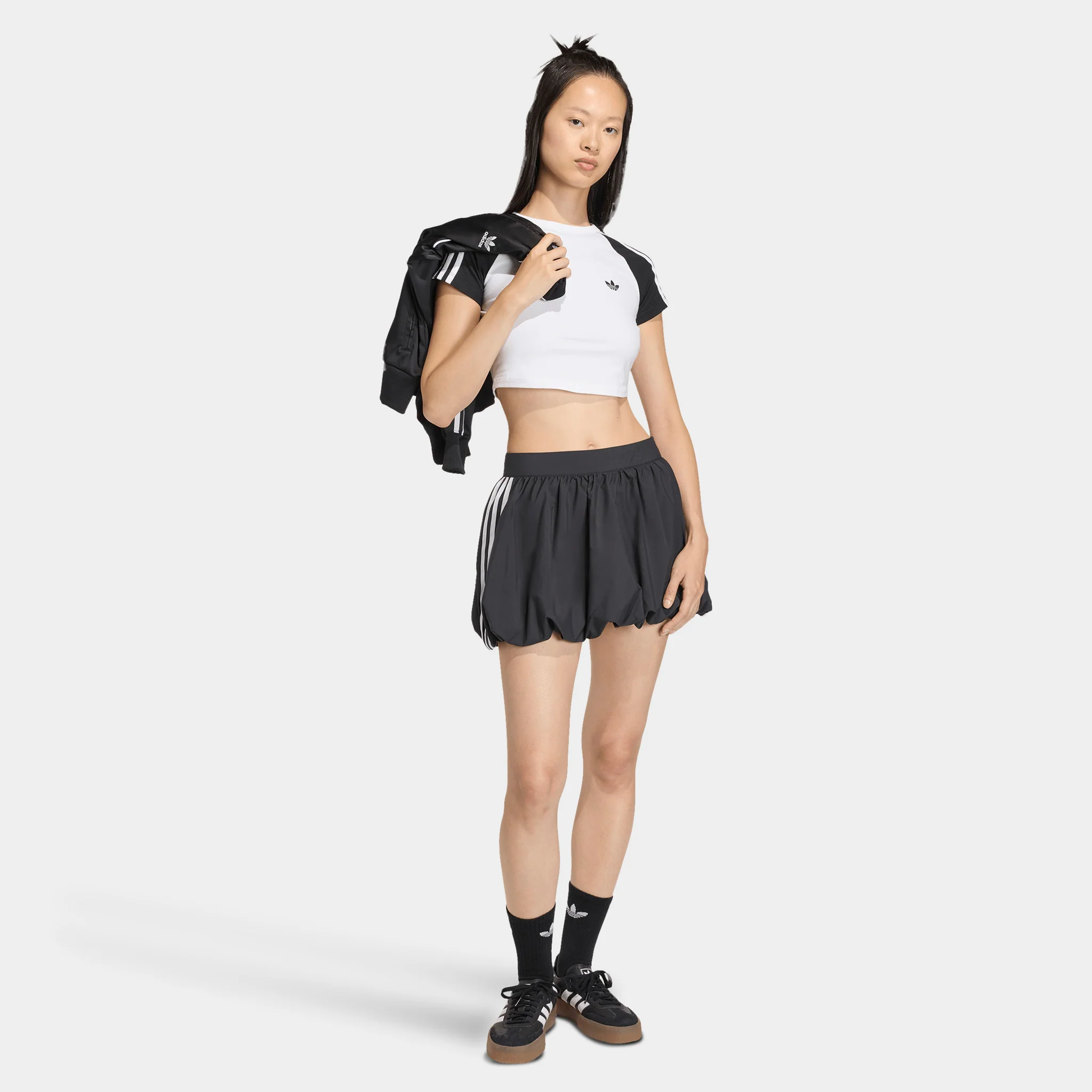 Adidas Women's Balloon Skirt Black / White - Image 3