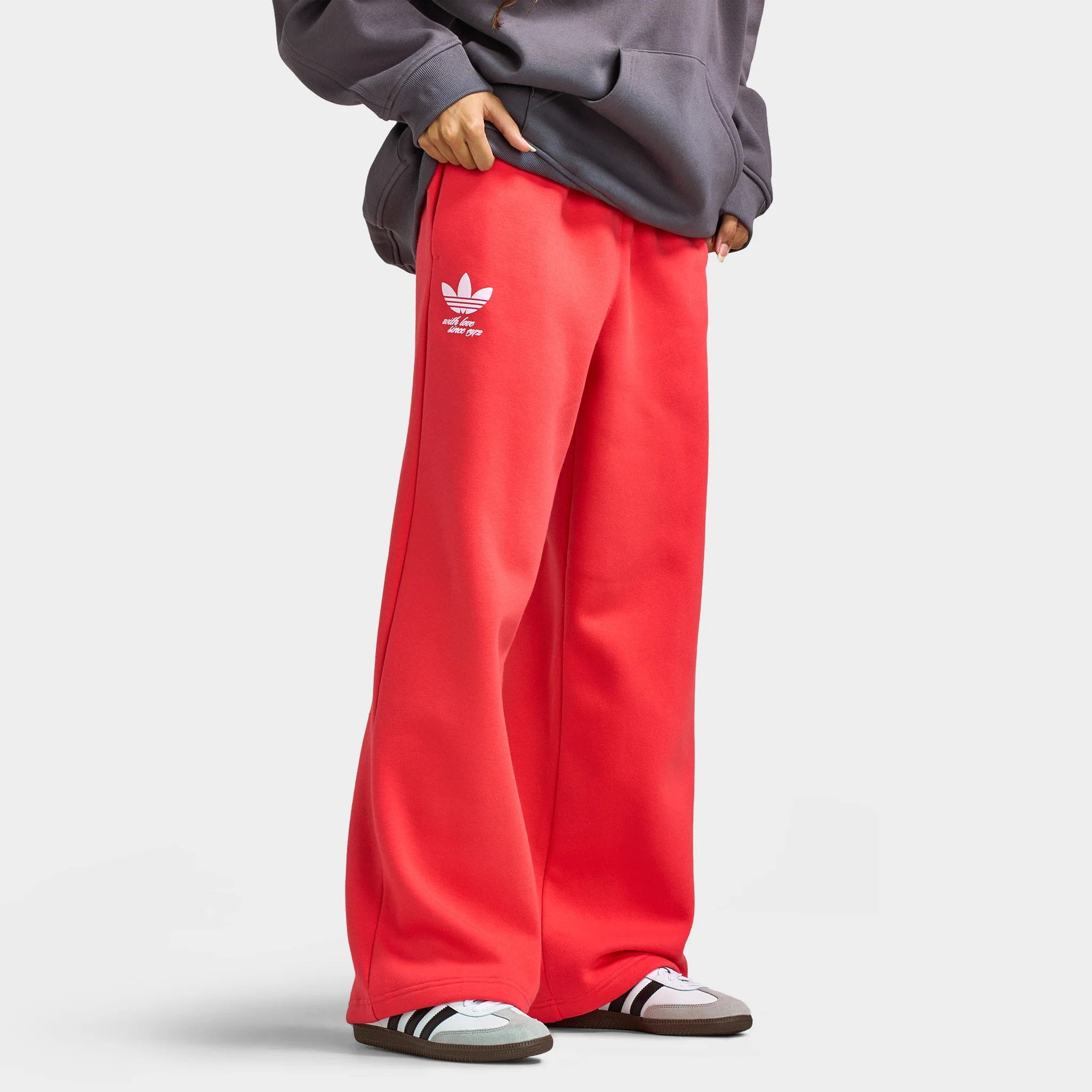 adidas Women's Bubble Heart Pants / Semi Lucid Red - Image 3