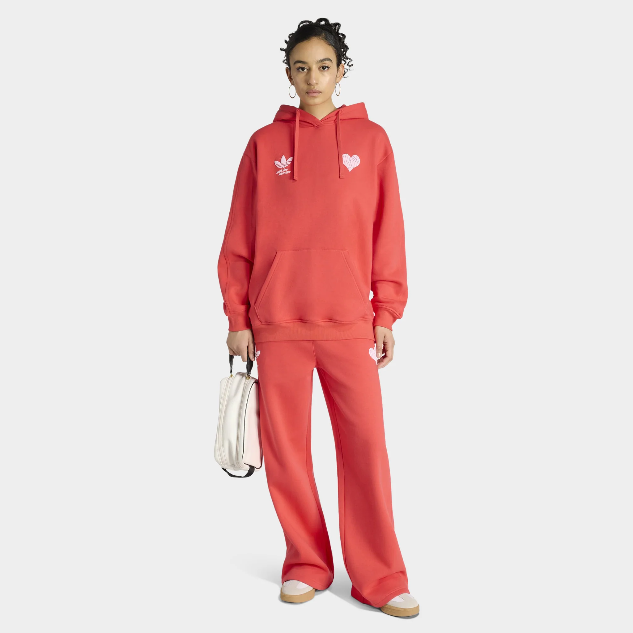 adidas Women's Bubble Heart Hoodie / Semi Lucid Red - Image 5