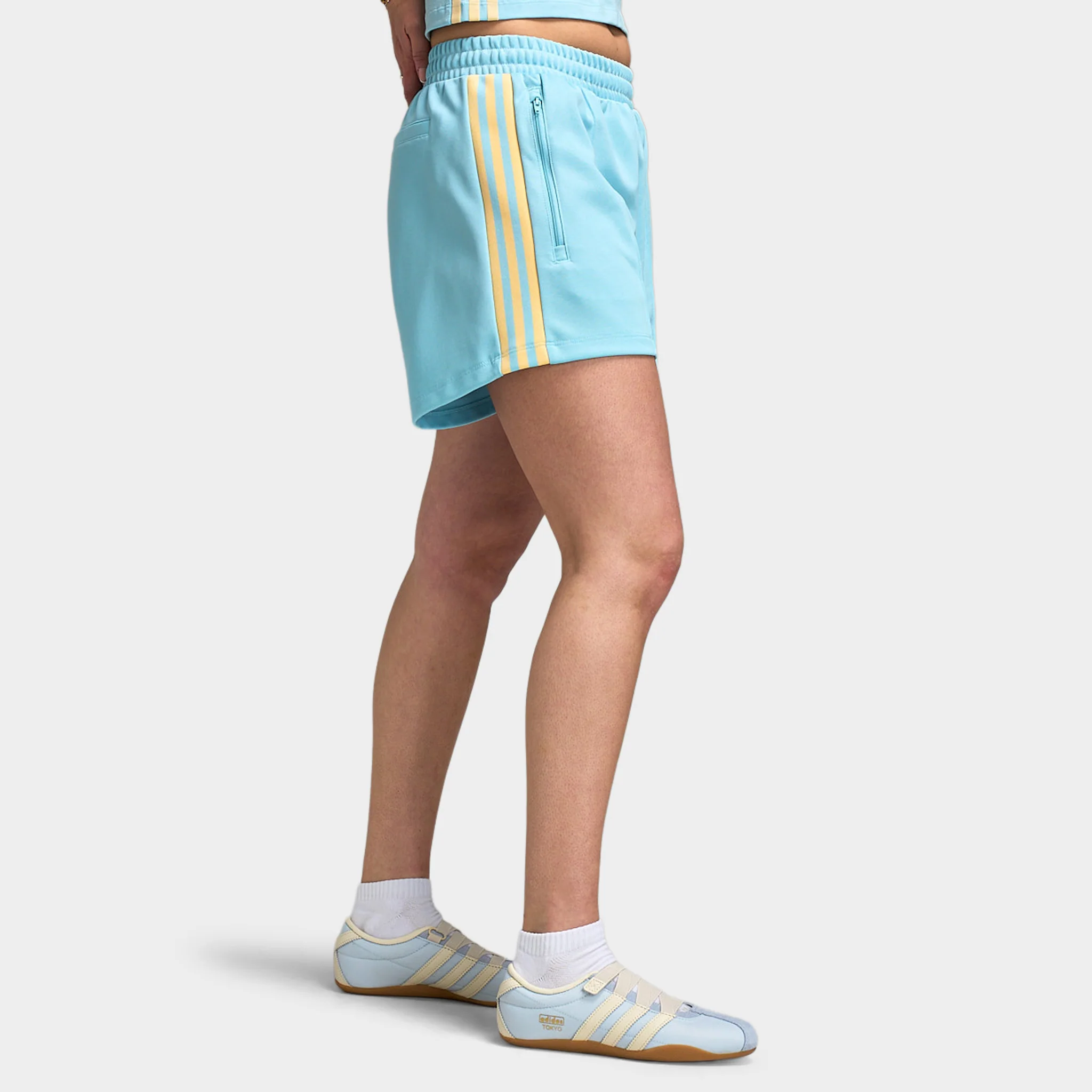 adidas Women's Classic L Short  Icey Blue / Orange Tint - Image 3