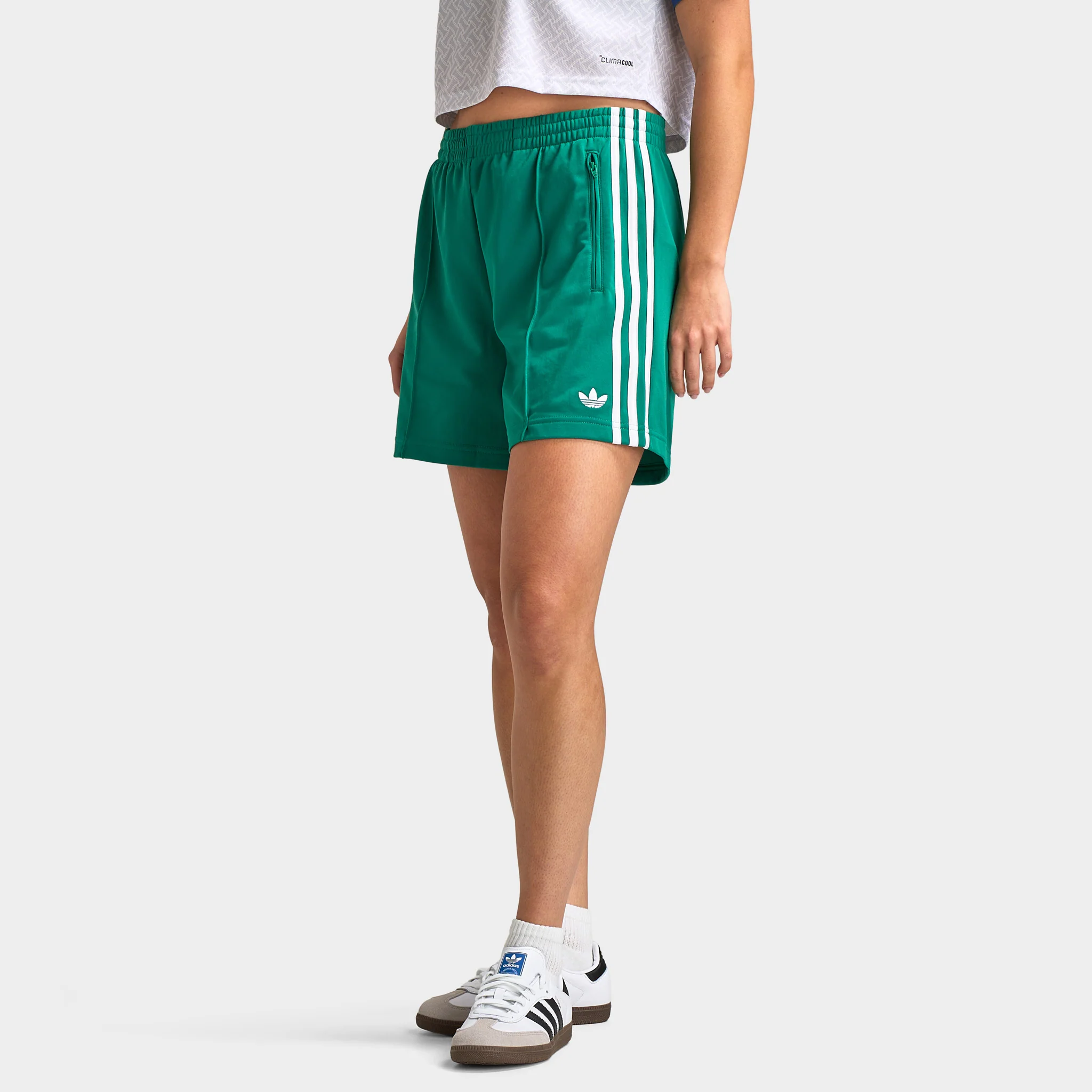 adidas Women's Firebird Short / Bold Green / White - Image 2