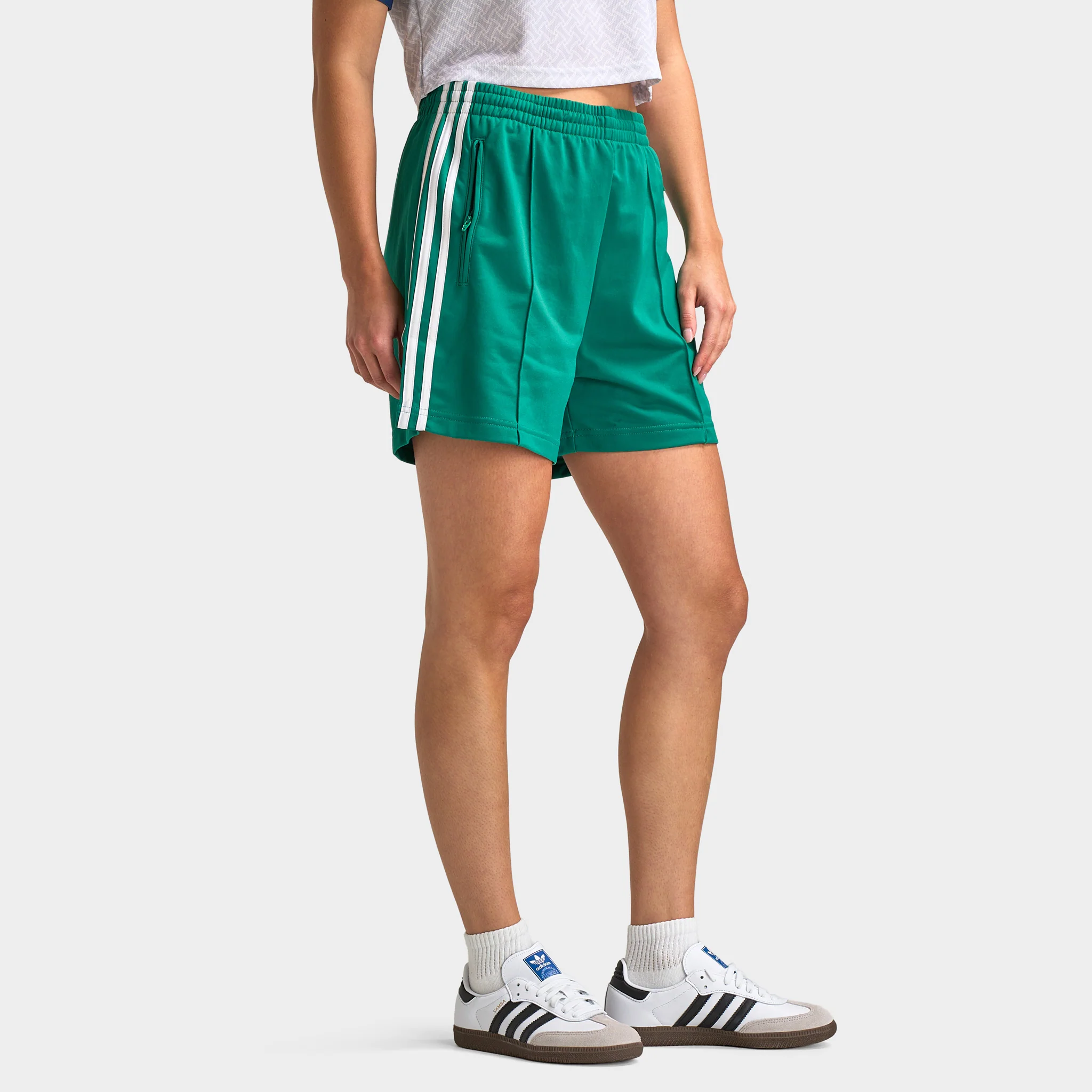 adidas Women's Firebird Short / Bold Green / White - Image 3
