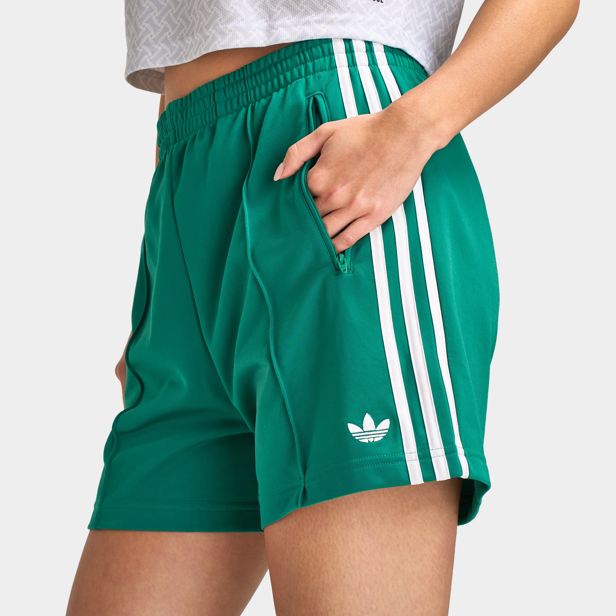 adidas Women's Firebird Short / Bold Green / White - Image 5