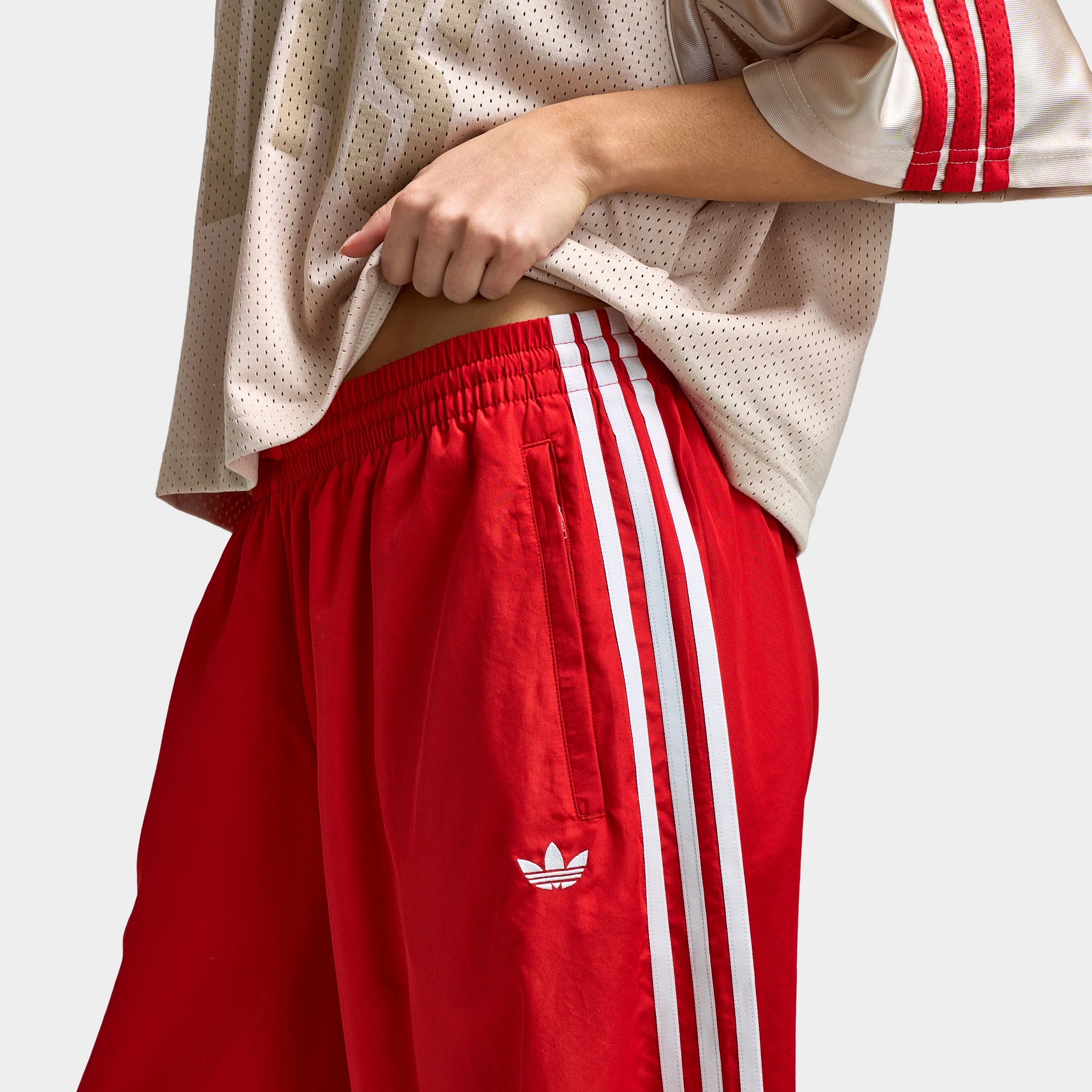 adidas Women's Firebird Adilenium Track Pants Better Scarlet / White - Image 3