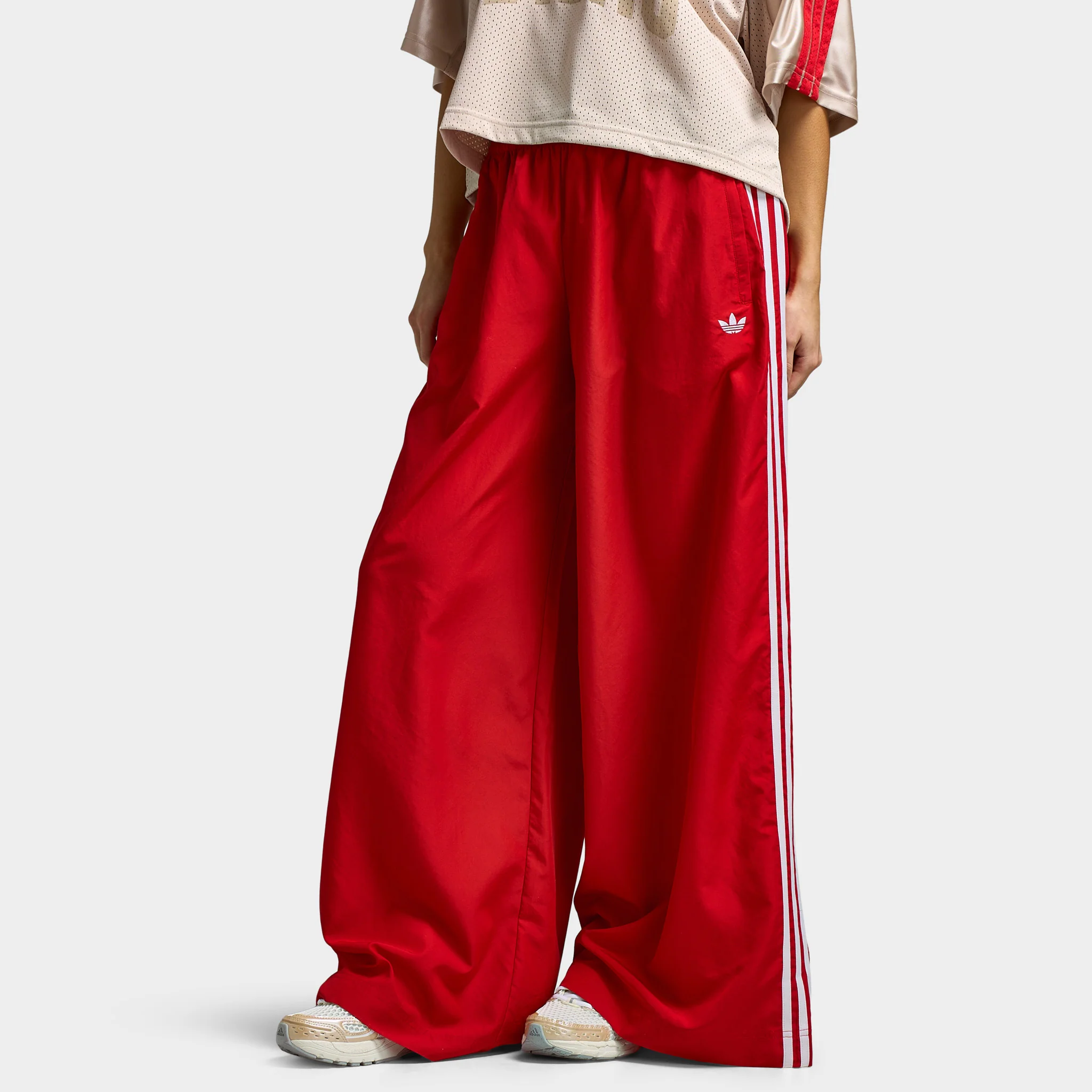 adidas Women's Firebird Adilenium Track Pants Better Scarlet / White - Image 4