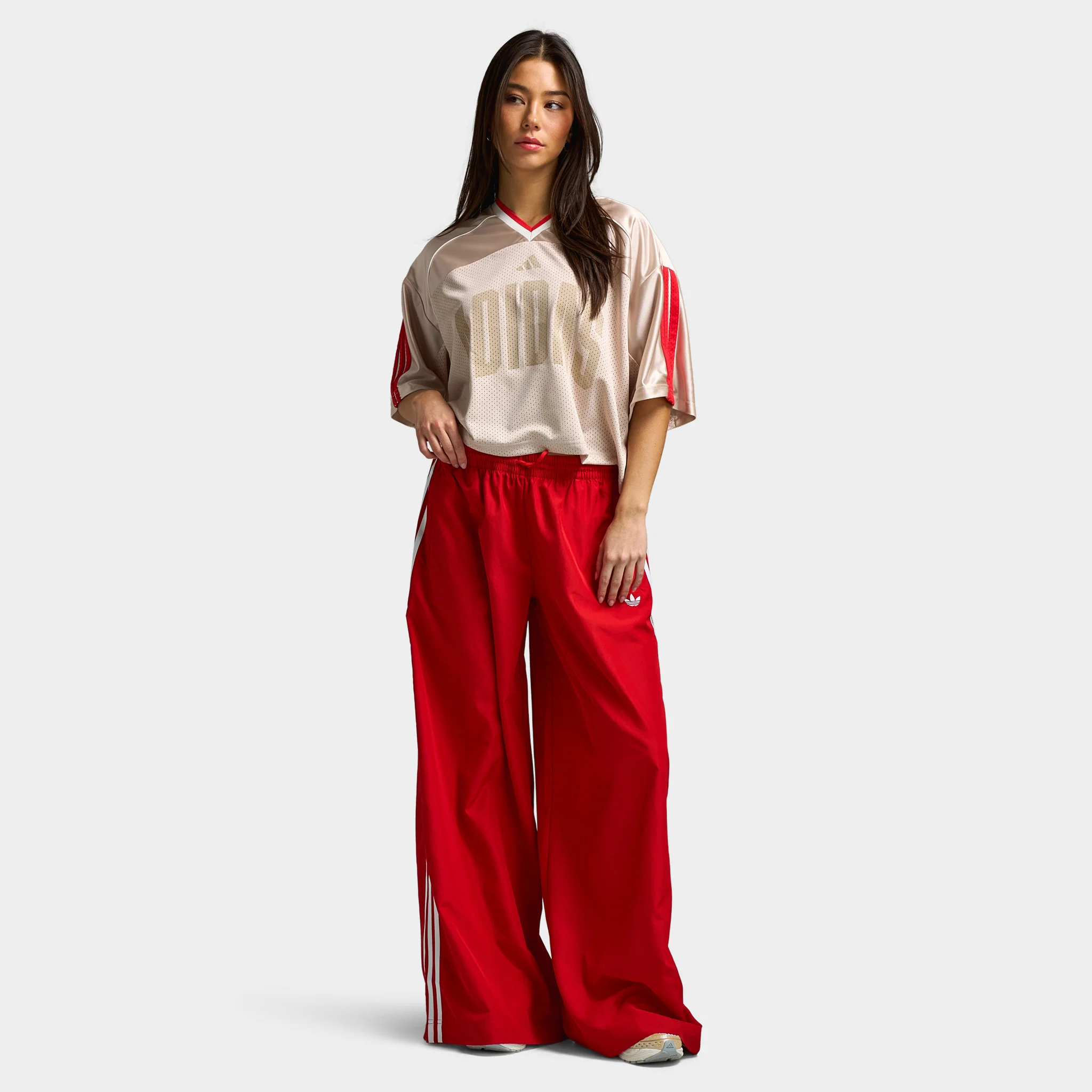 adidas Women's Firebird Adilenium Track Pants Better Scarlet / White - Image 6