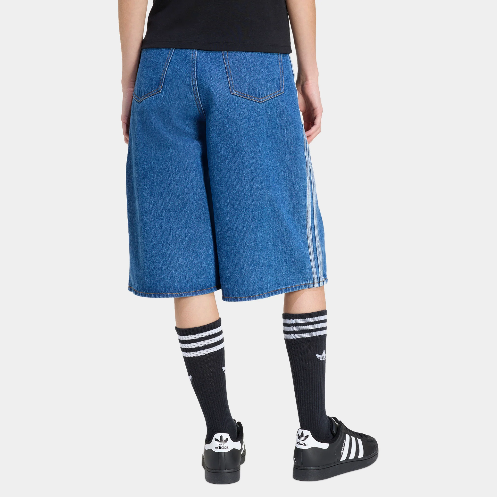 adidas Women's Firebird Denim Jorts / Denim - Image 2
