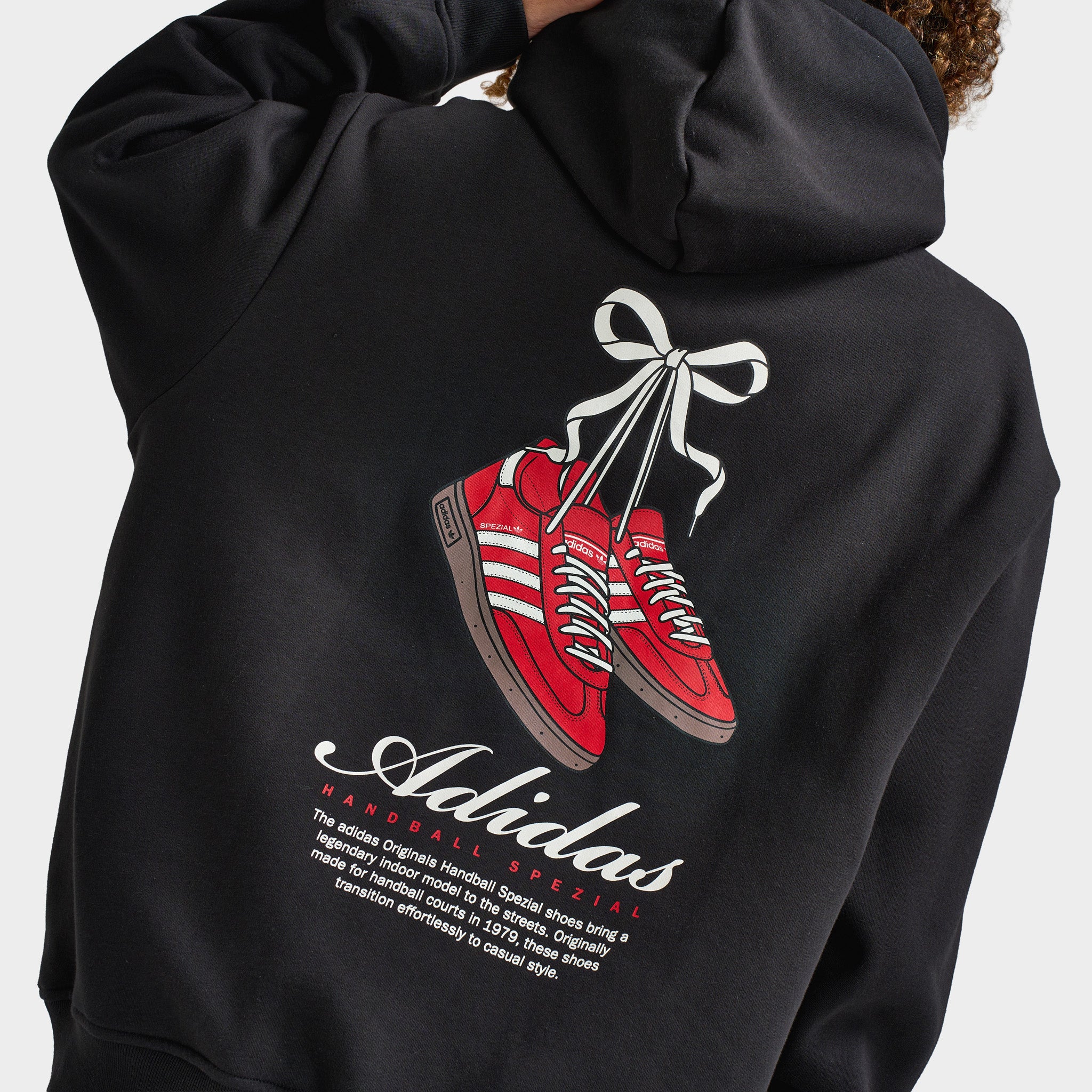 adidas Women's Footwear Bow Graphic Hoodie / Black - Image 4