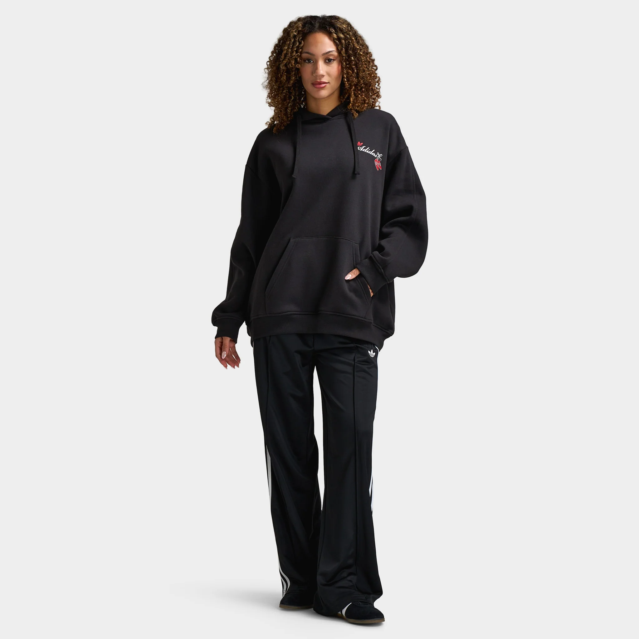 adidas Women's Footwear Bow Graphic Hoodie / Black - Image 6