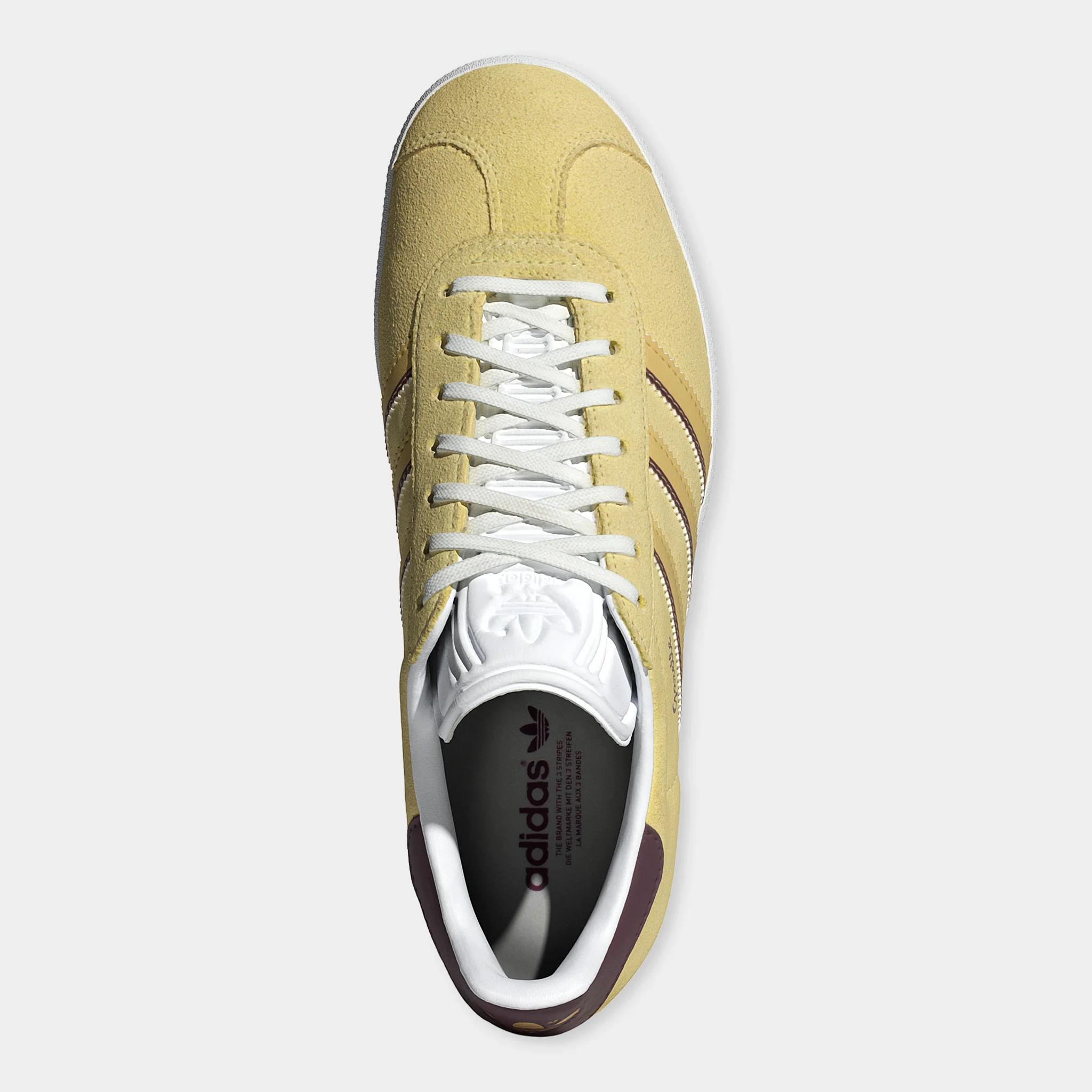adidas Originals Women's Gazelle Almost Yellow / Oat - Maroon - Image 2