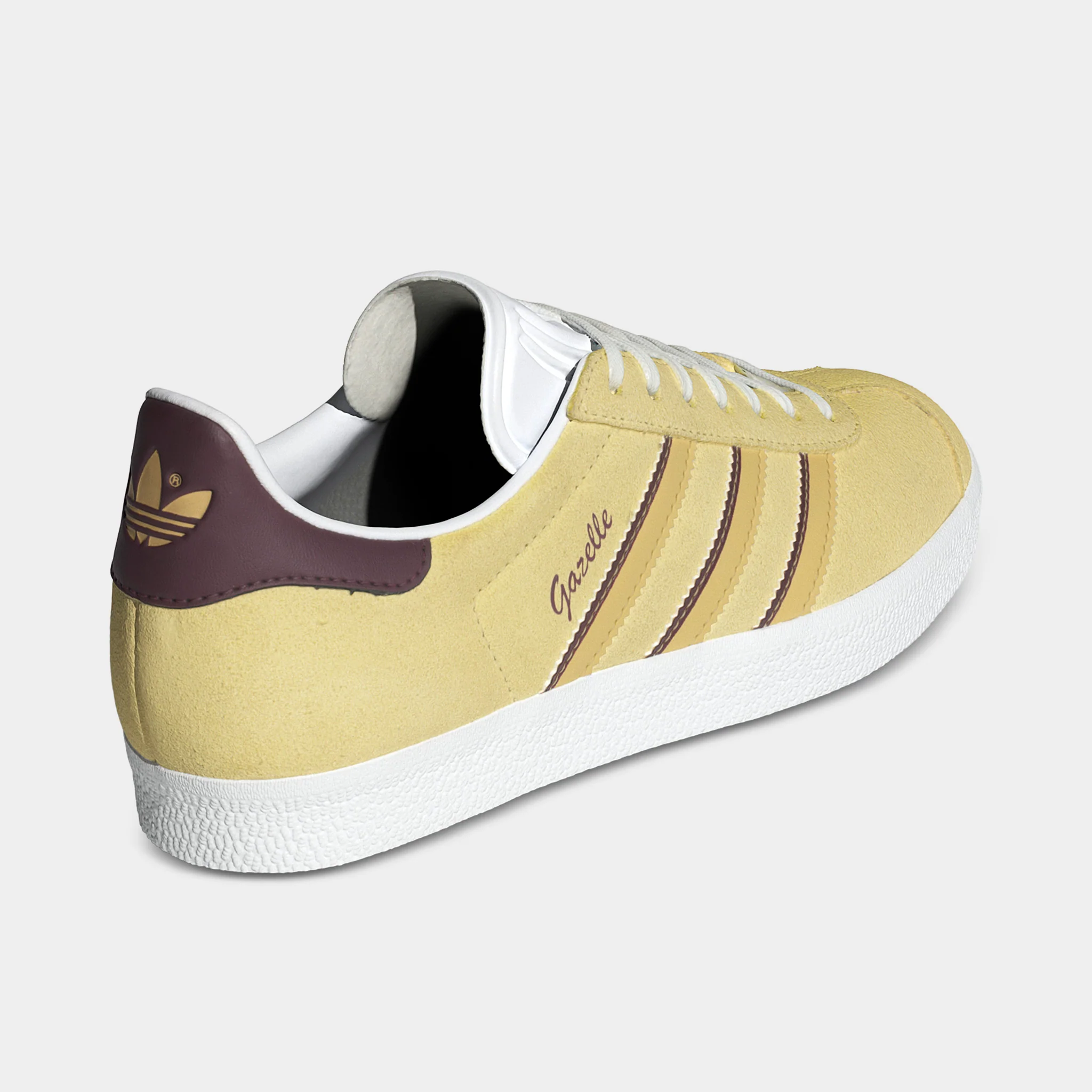 adidas Originals Women's Gazelle Almost Yellow / Oat - Maroon - Image 5