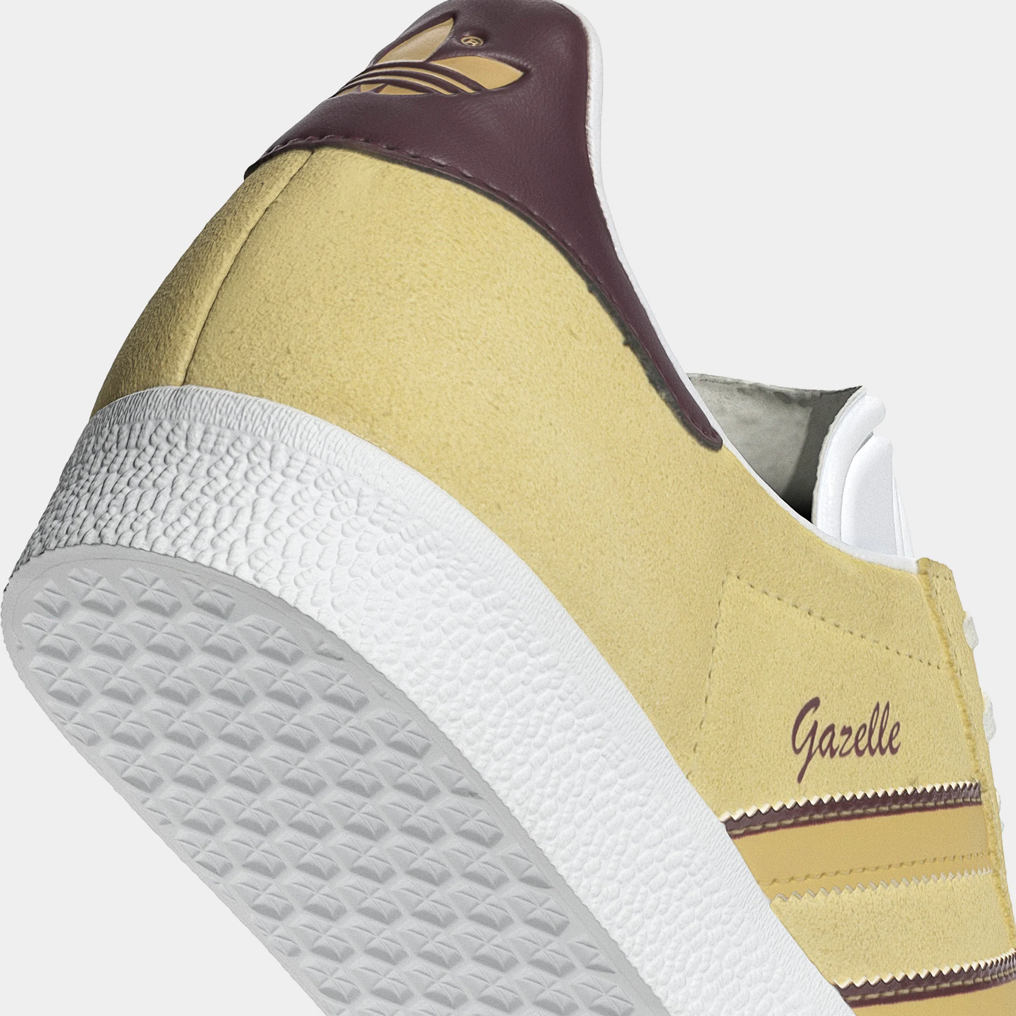 adidas Originals Women's Gazelle Almost Yellow / Oat - Maroon - Image 7