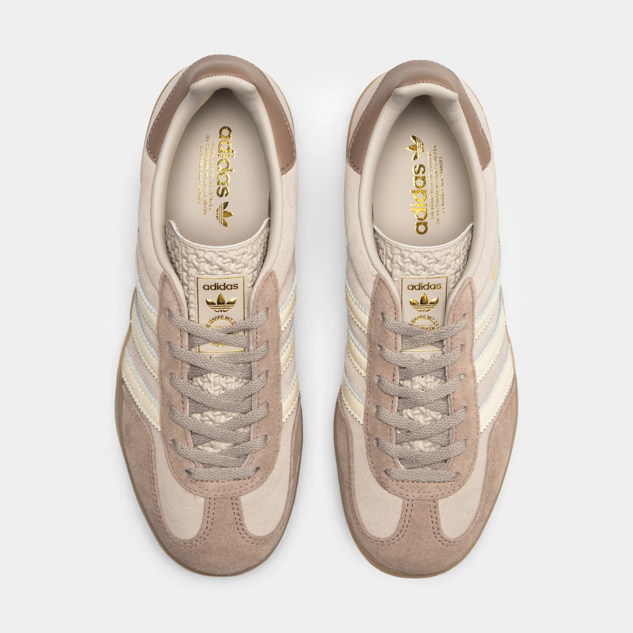 adidas Women's Gazelle Light Brown / Off White - Gum - Image 5