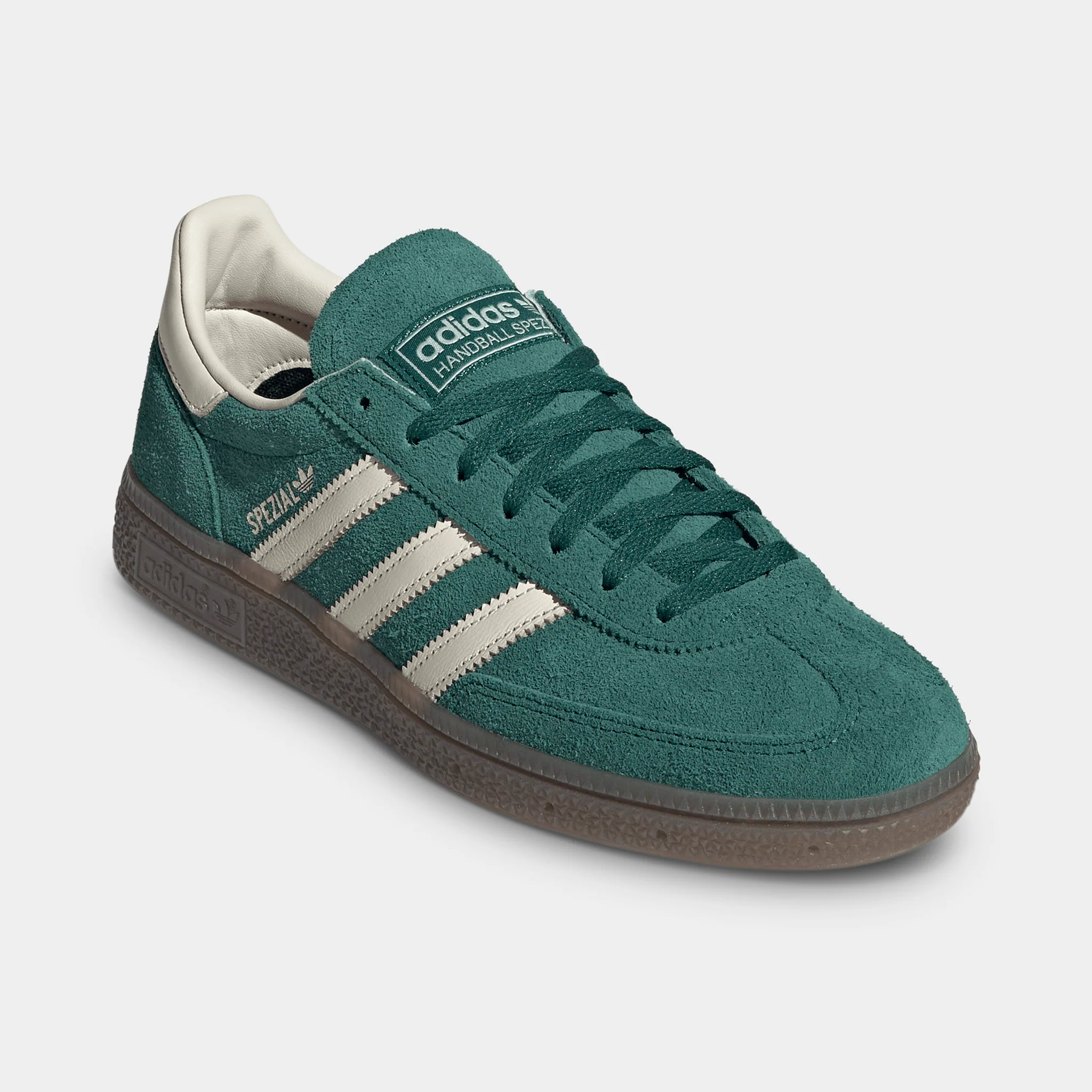 adidas Women's Handball Spezial Collegiate Green / Cream White - Gum - Image 2