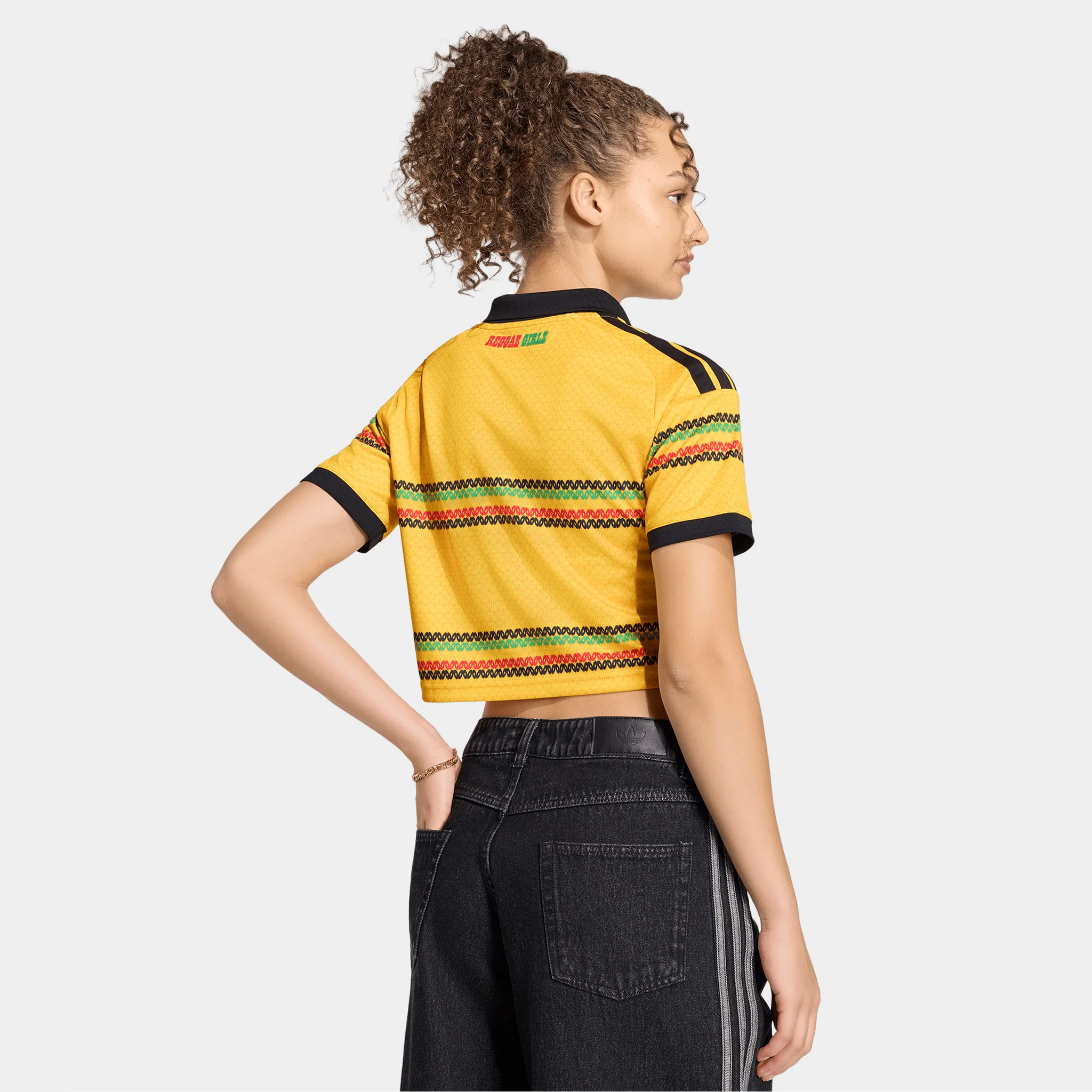 adidas Women's Jamaica Jersey Cropped / Yellow - Image 2