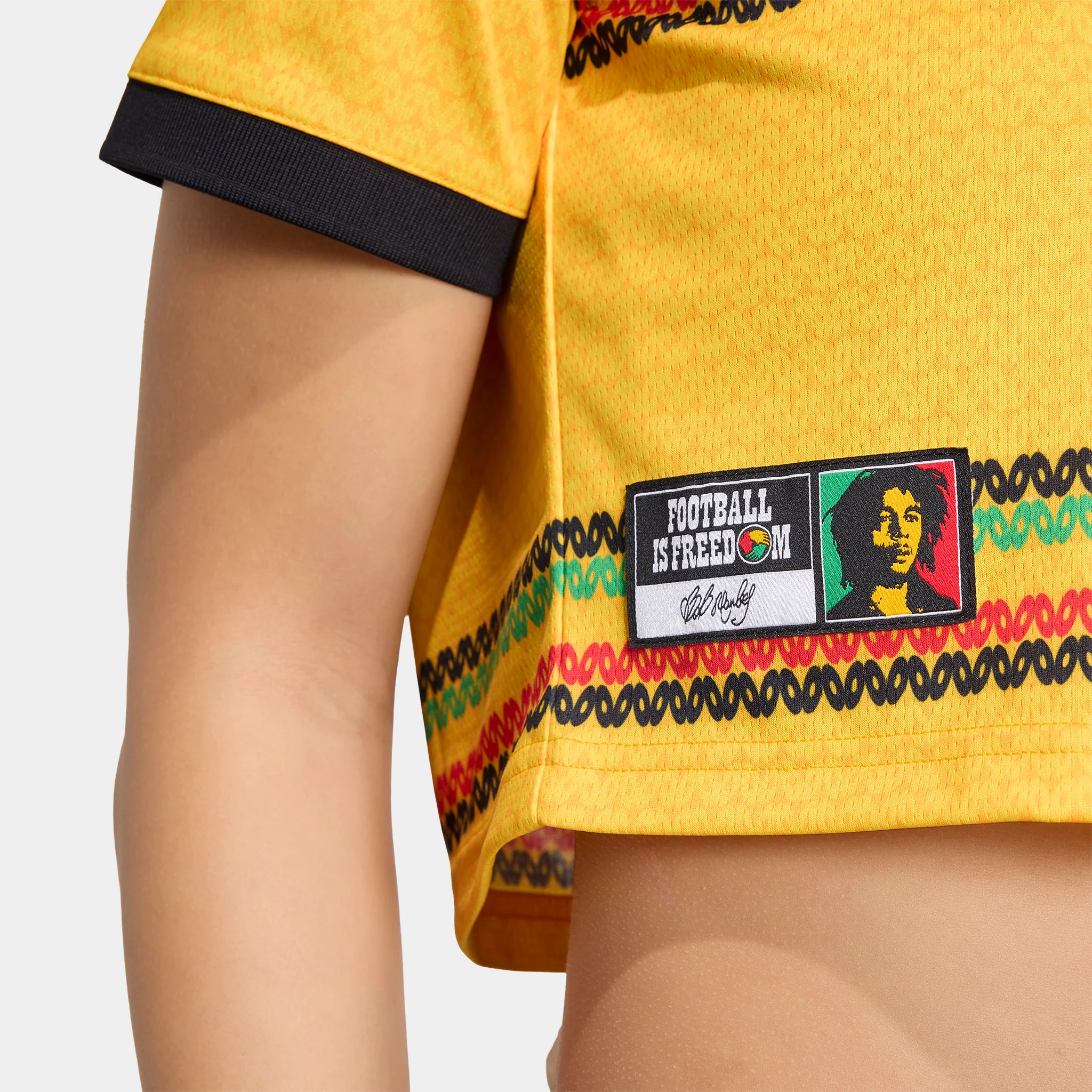 adidas Women's Jamaica Jersey Cropped / Yellow - Image 3