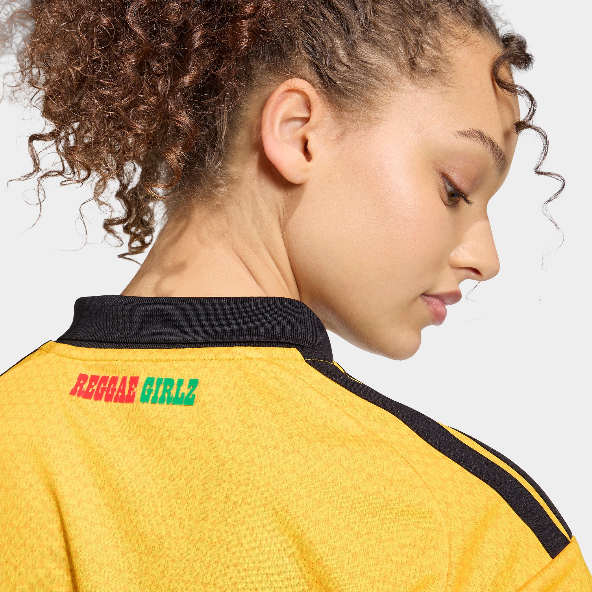adidas Women's Jamaica Jersey Cropped / Yellow - Image 4