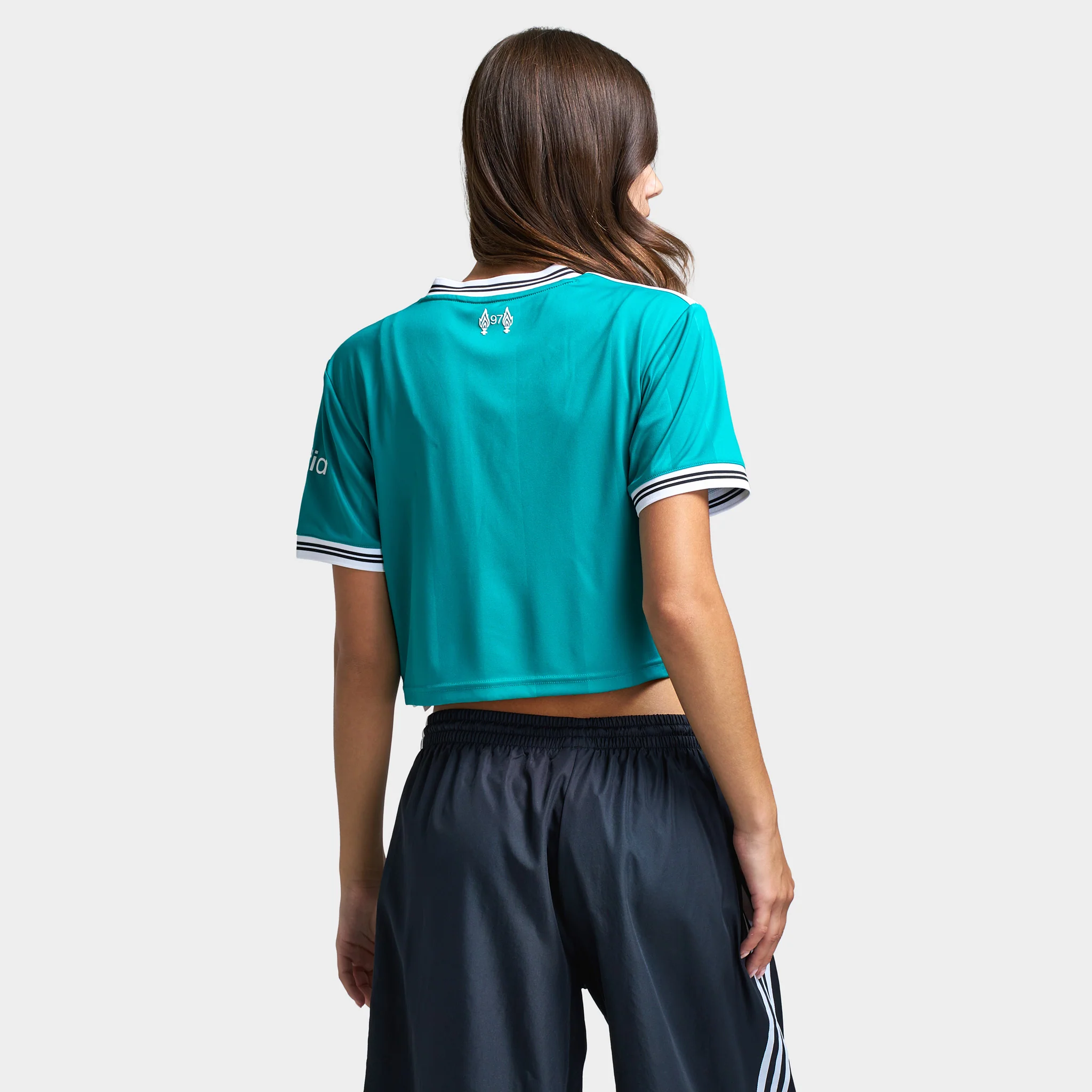 adidas Women's Liverpool 25/26 3rd Cropped Jersey / Sea Green - Image 2