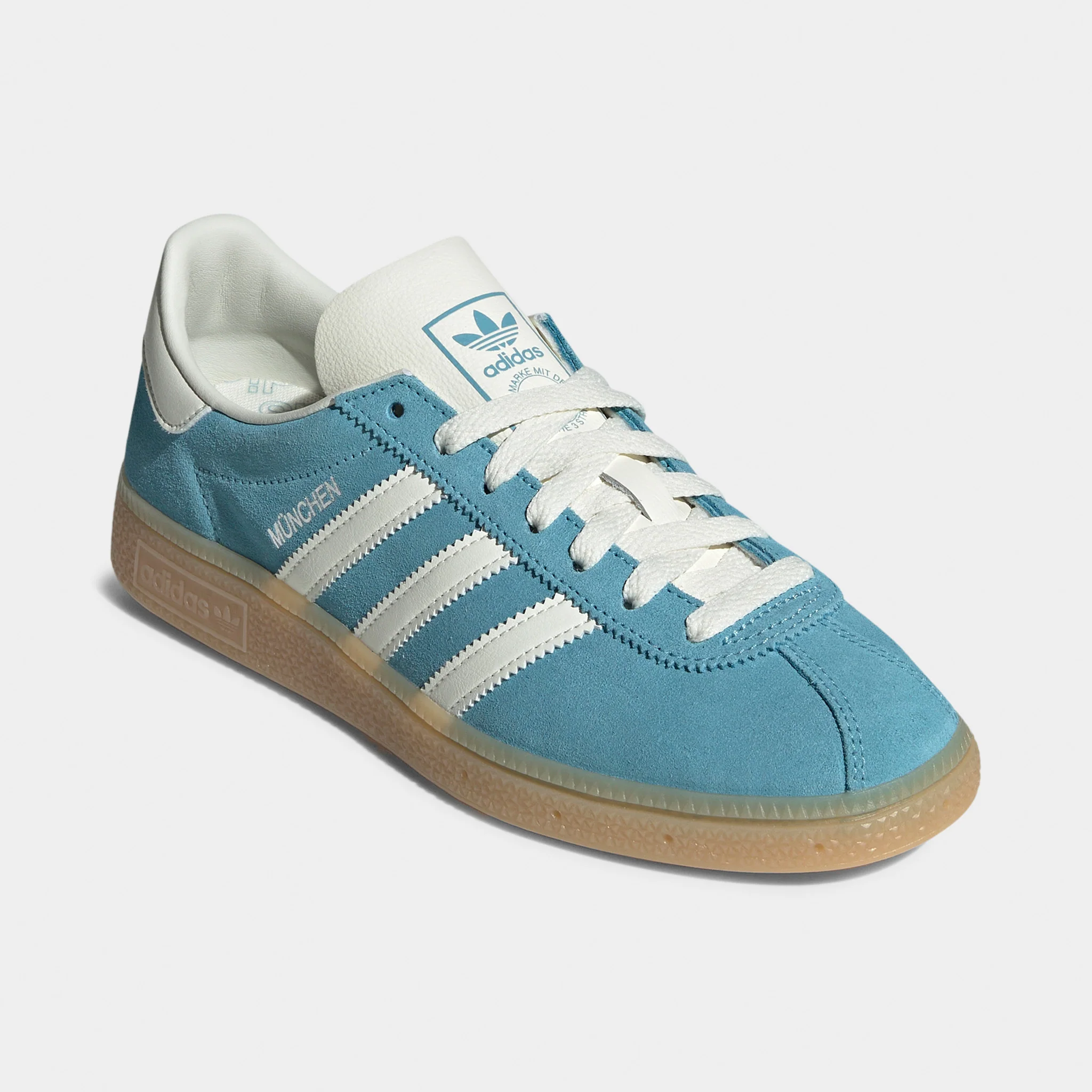 adidas Women's Muenchen Preloved Blue / Off White - Silver Metallic - Image 4