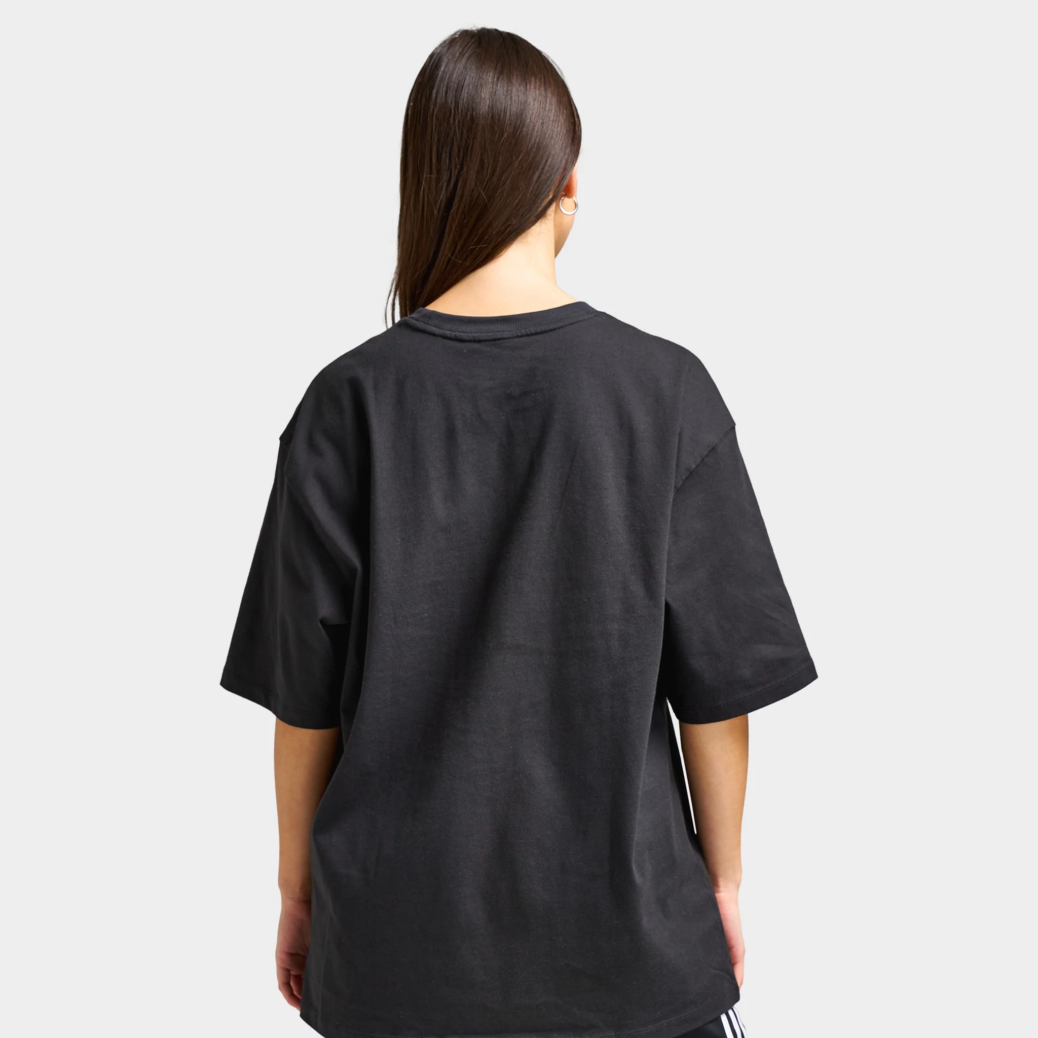 adidas Women's Oversized Heart Graphic Tee / Black - Image 4
