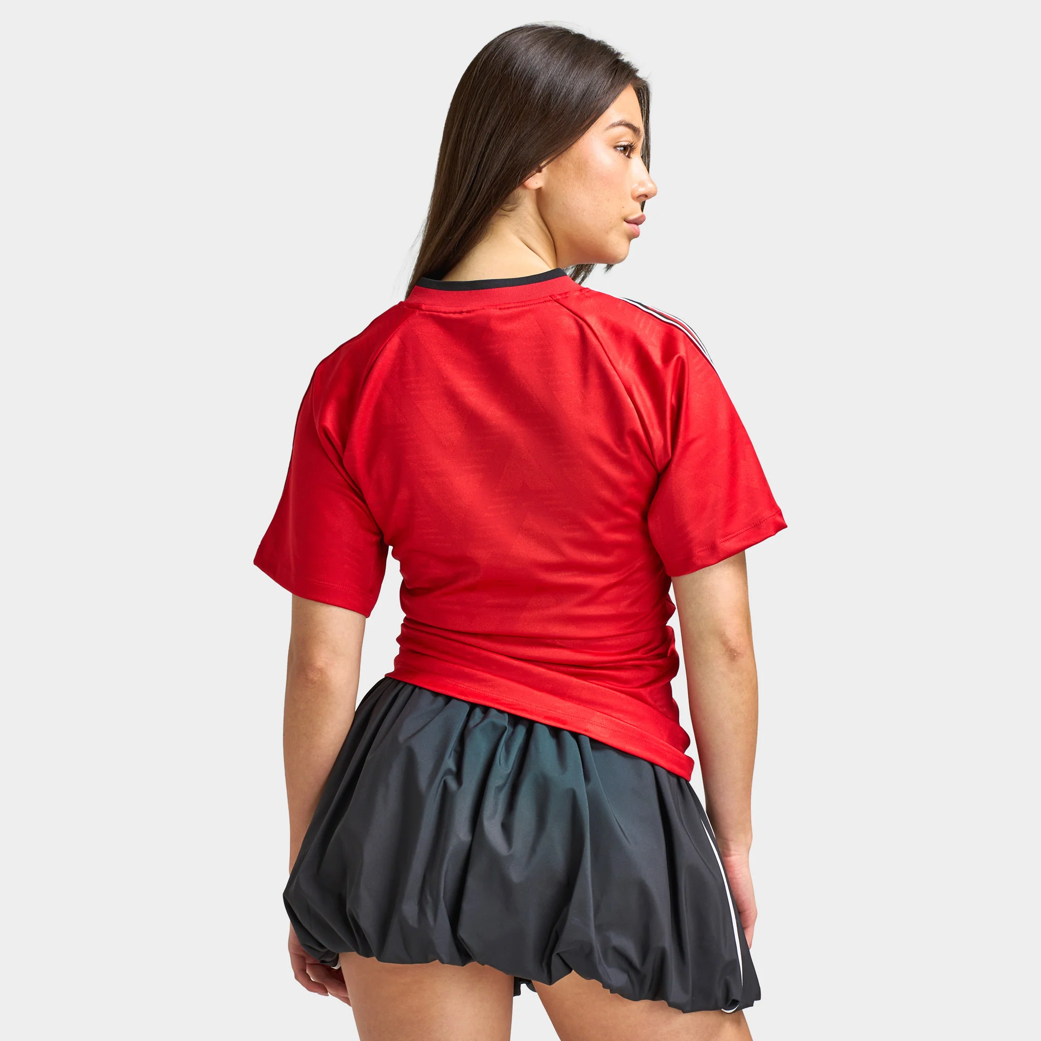 adidas Women's Rouched Football Jersey / Better Scarlet - Image 2