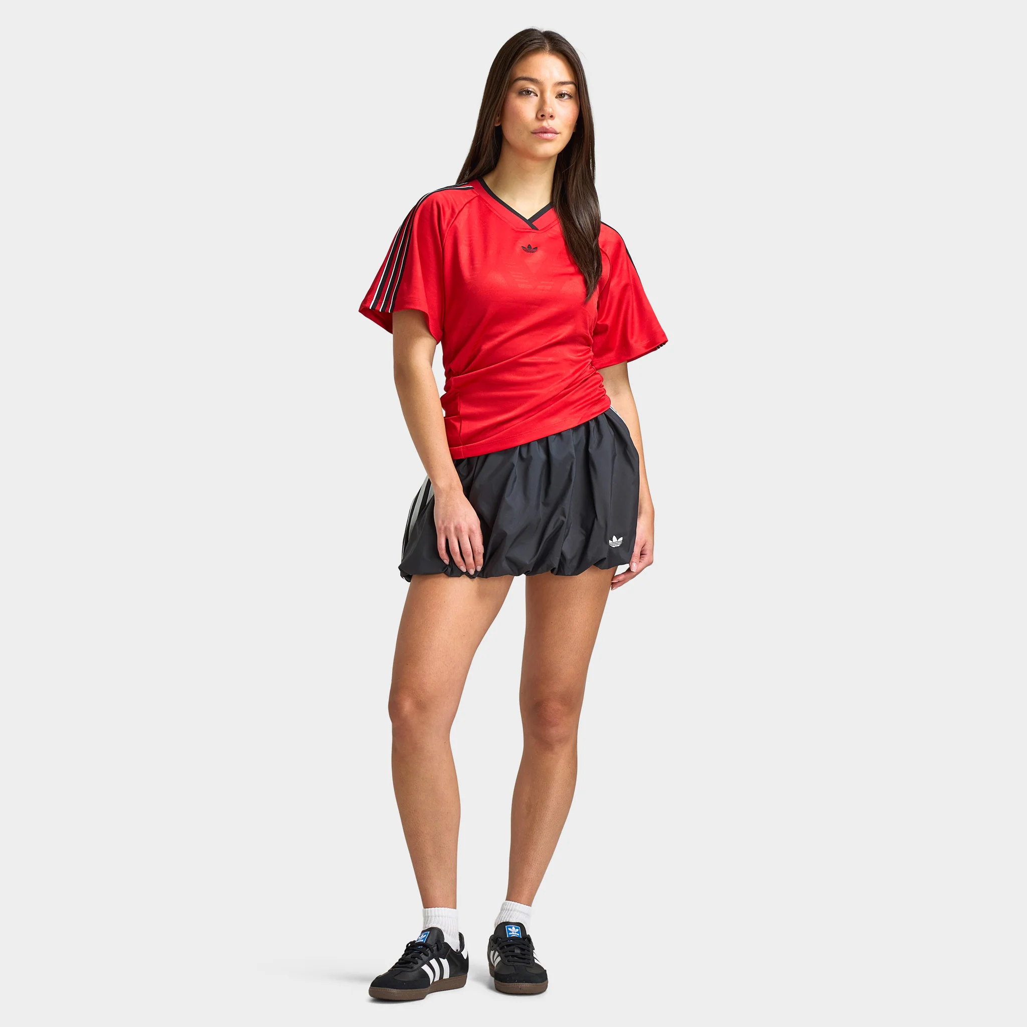 adidas Women's Rouched Football Jersey / Better Scarlet - Image 5