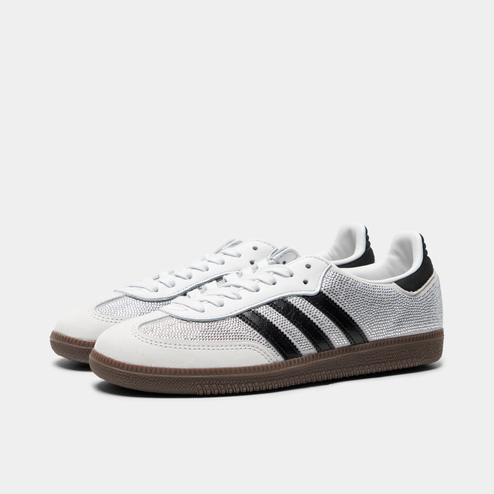 adidas Women's Samba Crystal White / White - Silver Metallic - Image 2