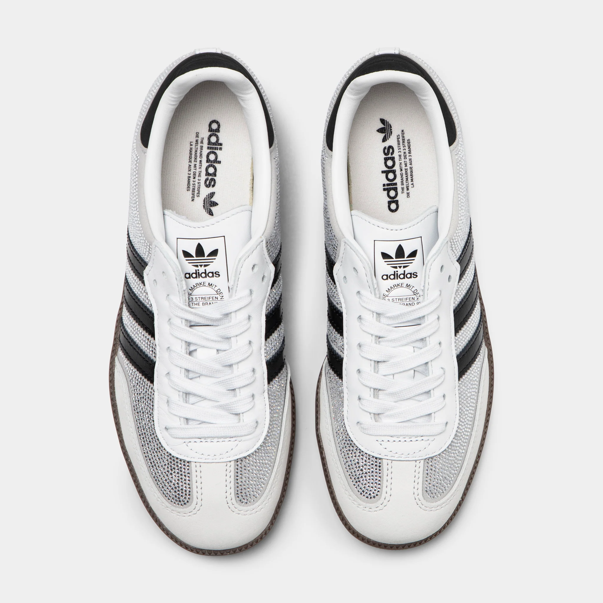 adidas Women's Samba Crystal White / White - Silver Metallic - Image 5