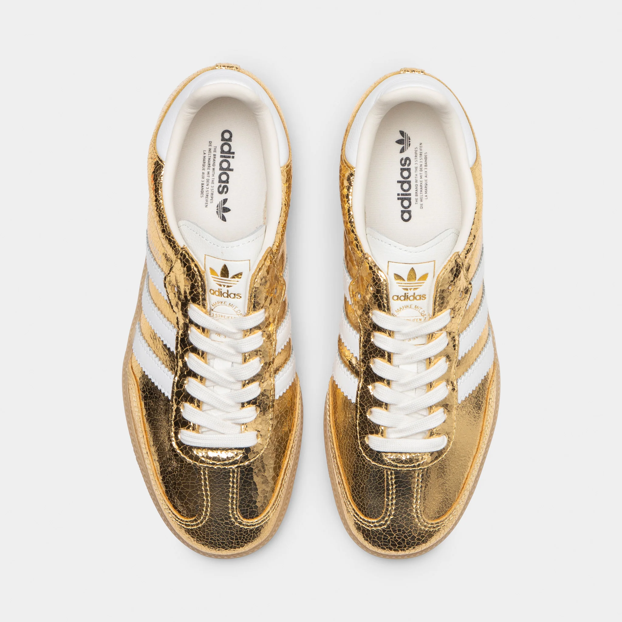adidas Women's Samba OG Gold Metallic / White - Core White - Image 5