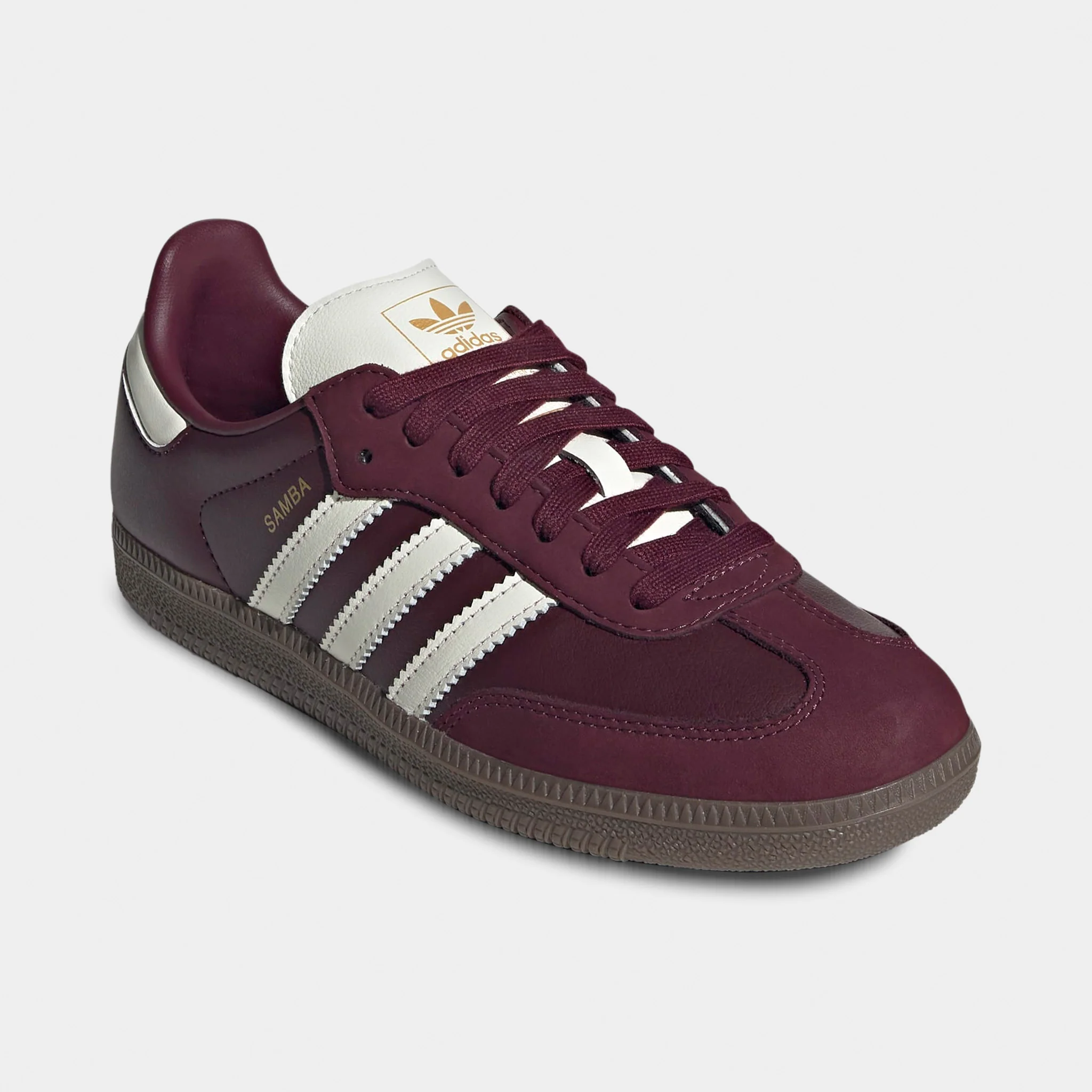 adidas Women's Samba OG Maroon / Off White - Gum - Image 2