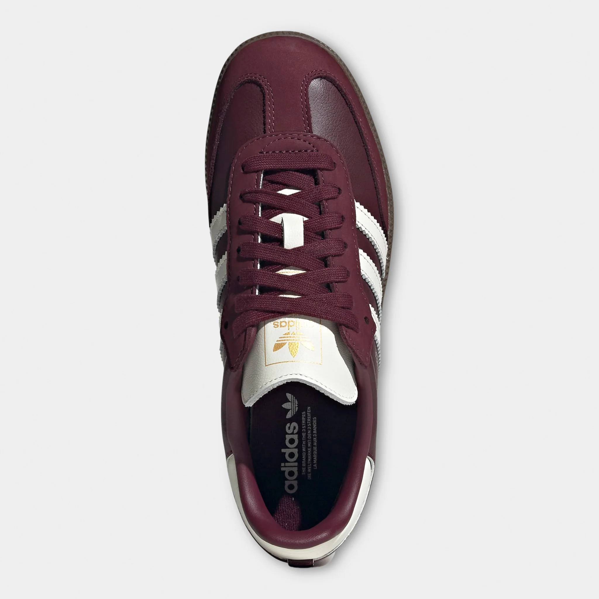adidas Women's Samba OG Maroon / Off White - Gum - Image 5