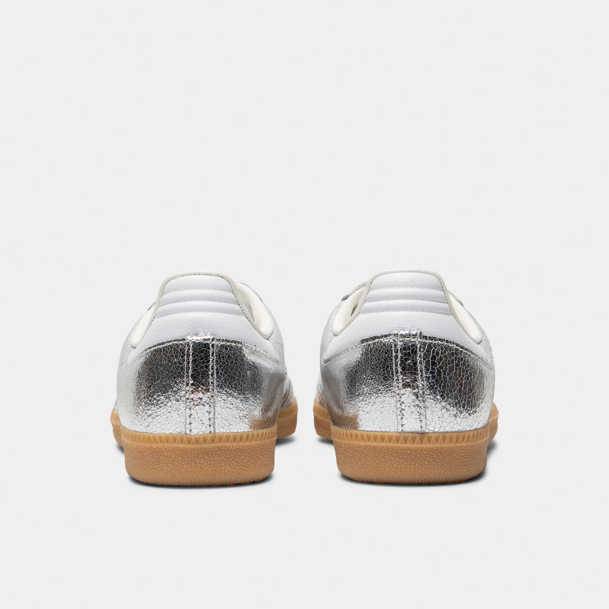 adidas Women's Samba OG Silver Metallic / White - Gum - Image 4