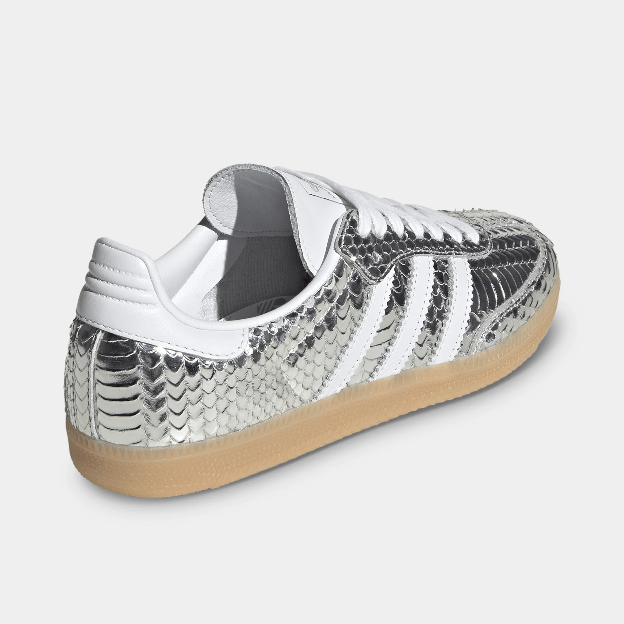 adidas Women's Samba Silver Metallic / White - Gum - Image 3