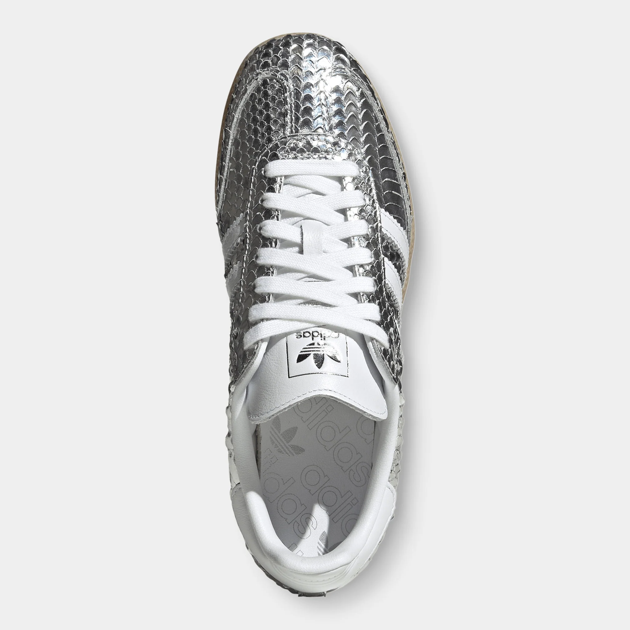 adidas Women's Samba Silver Metallic / White - Gum - Image 6