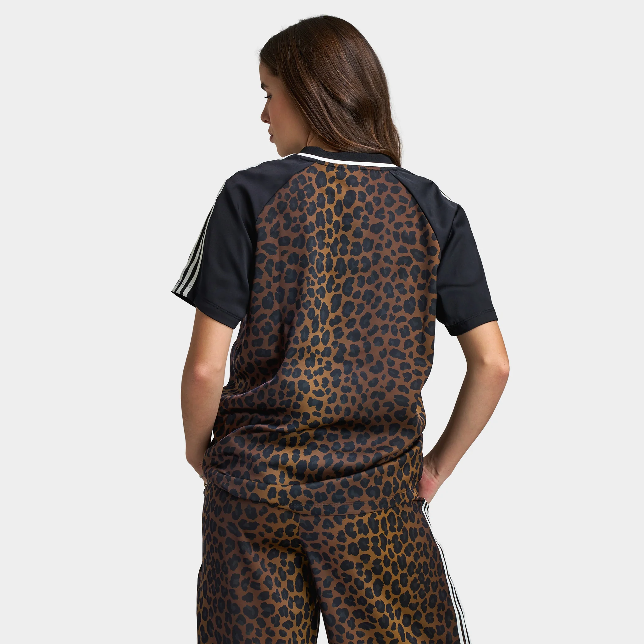 adidas Women's Satin Football Jersey / Leopard - Image 2