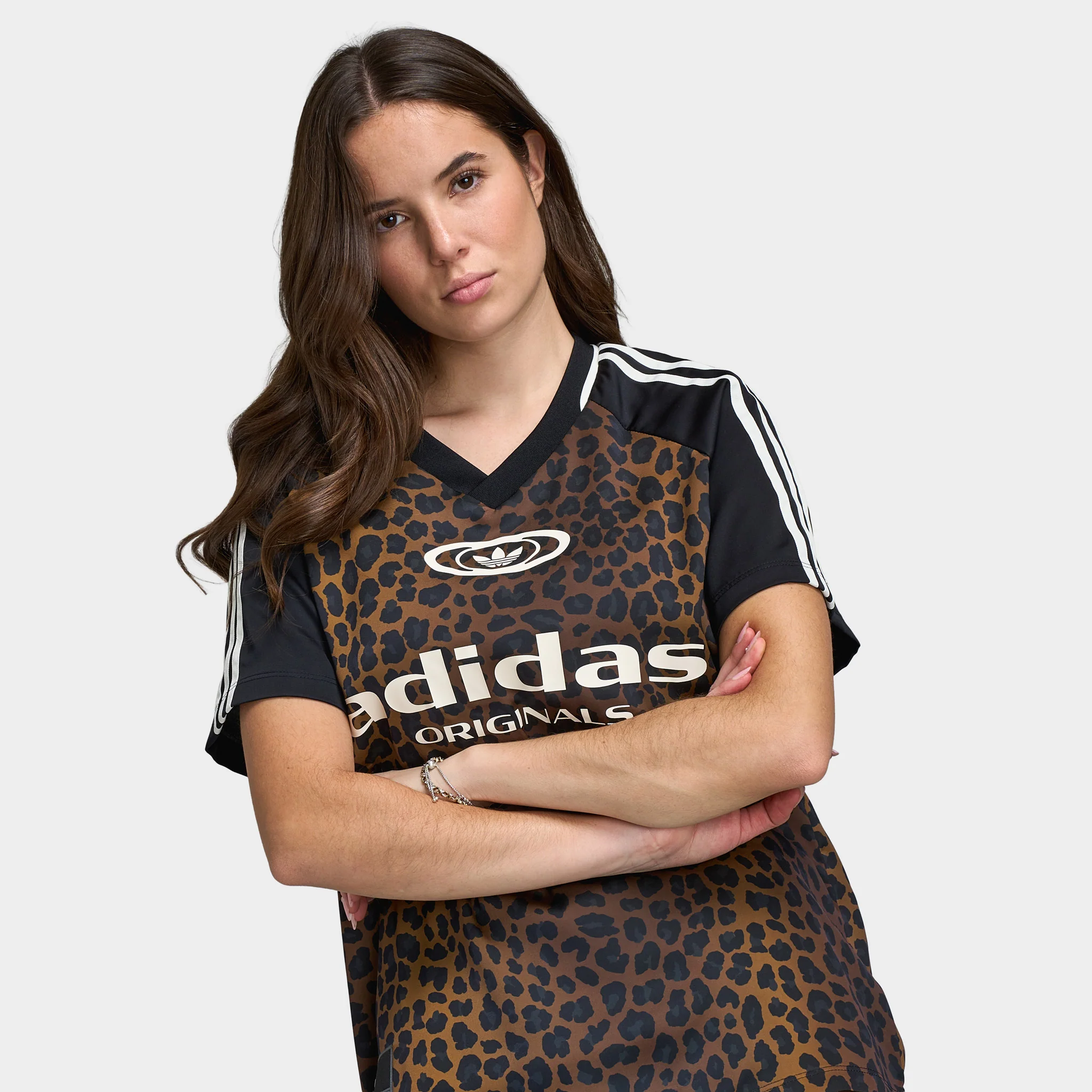 adidas Women's Satin Football Jersey / Leopard - Image 3