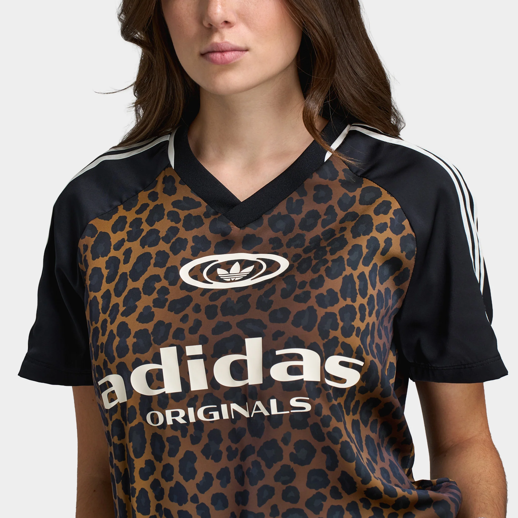 adidas Women's Satin Football Jersey / Leopard - Image 4