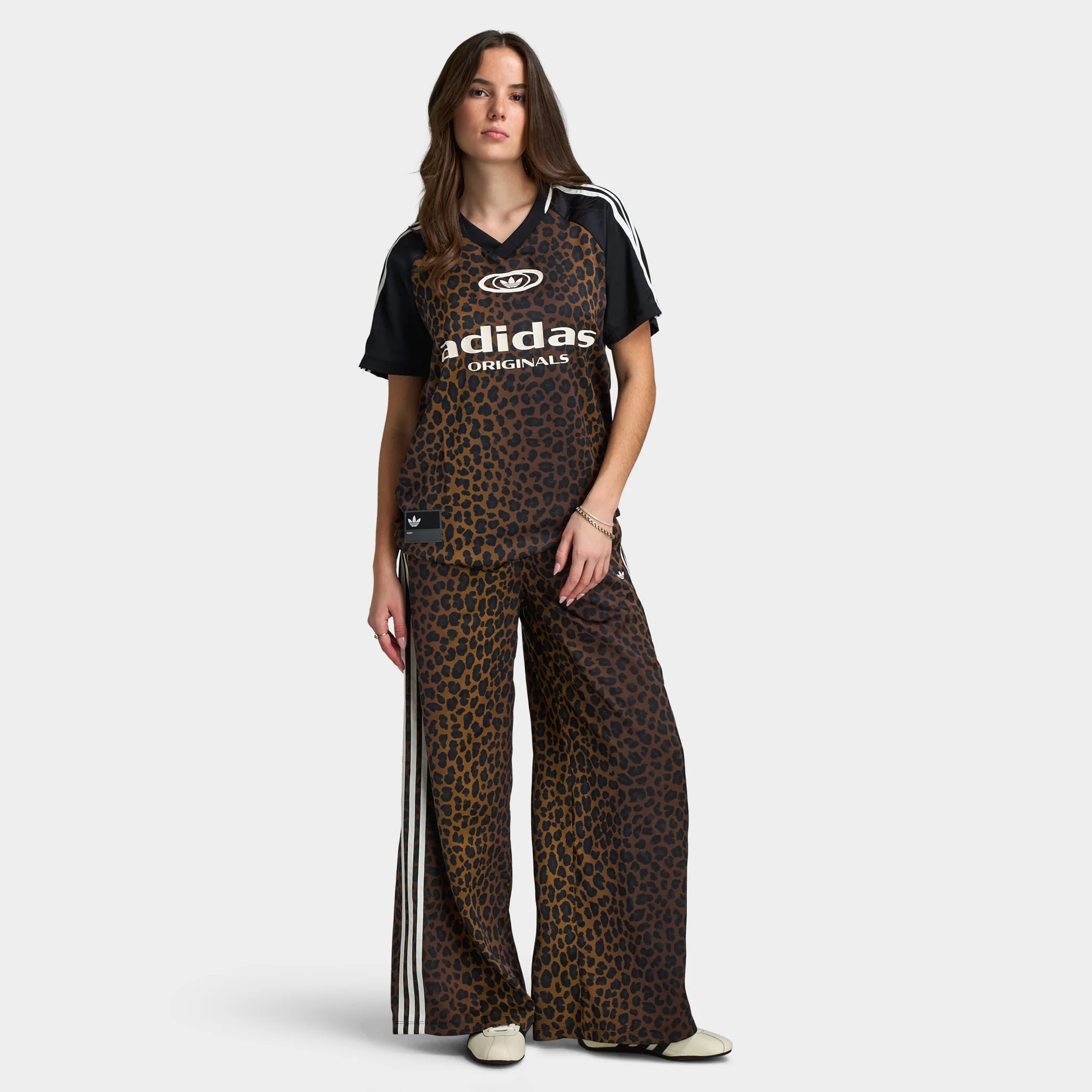 adidas Women's Satin Football Jersey / Leopard - Image 6