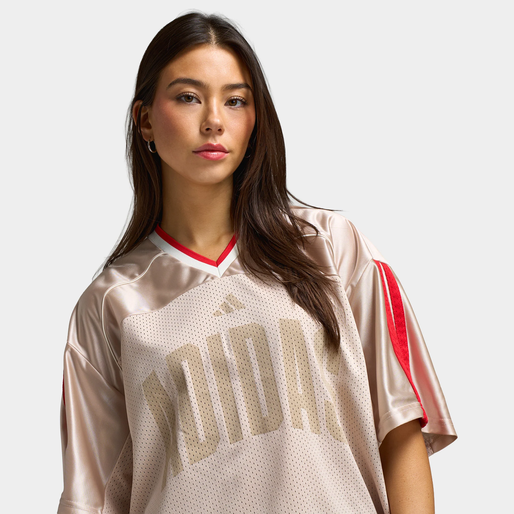 adidas Women's Star Seas Tee Crystal Linen / Off White - Pure Ruby - Image 5