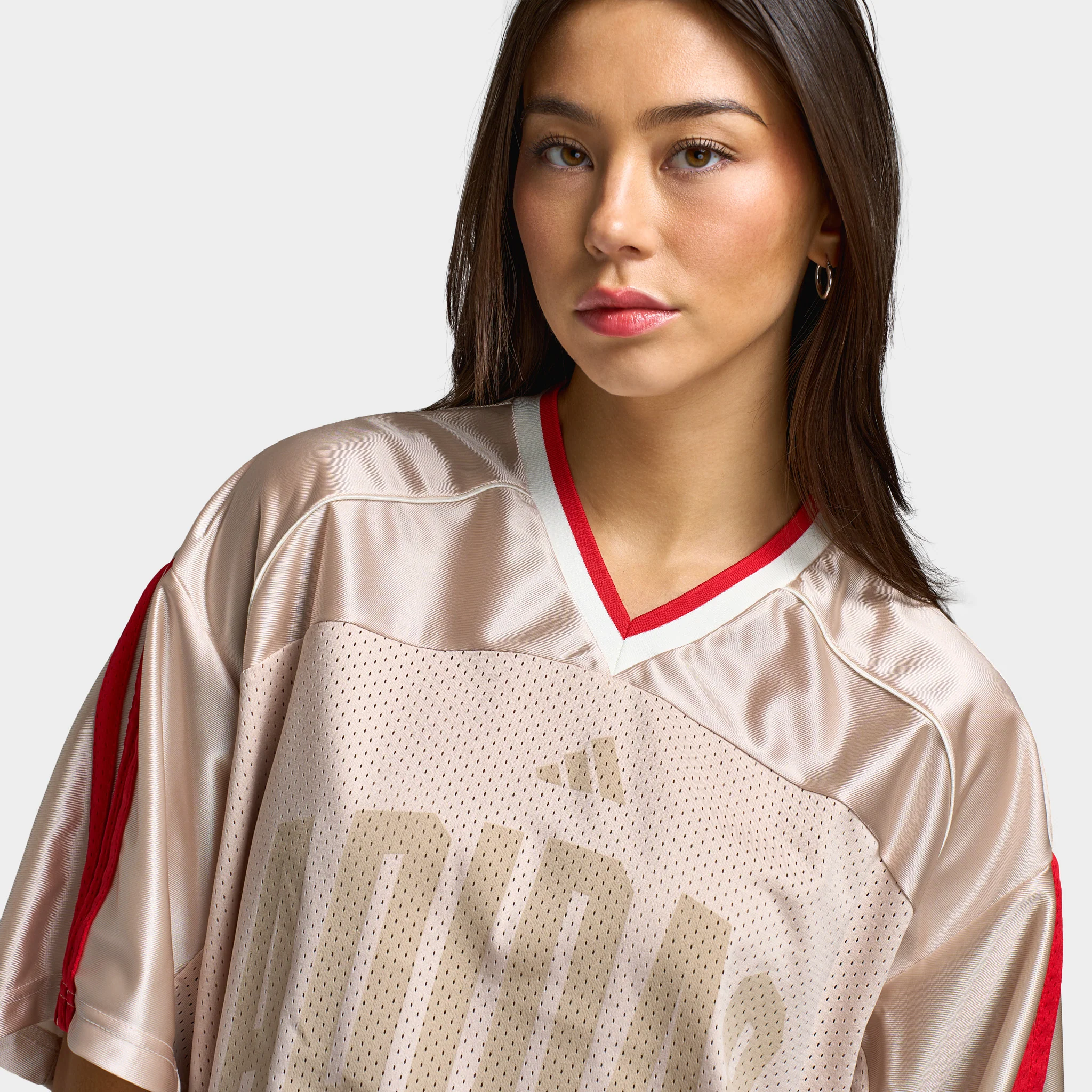 adidas Women's Star Seas Tee Crystal Linen / Off White - Pure Ruby - Image 6