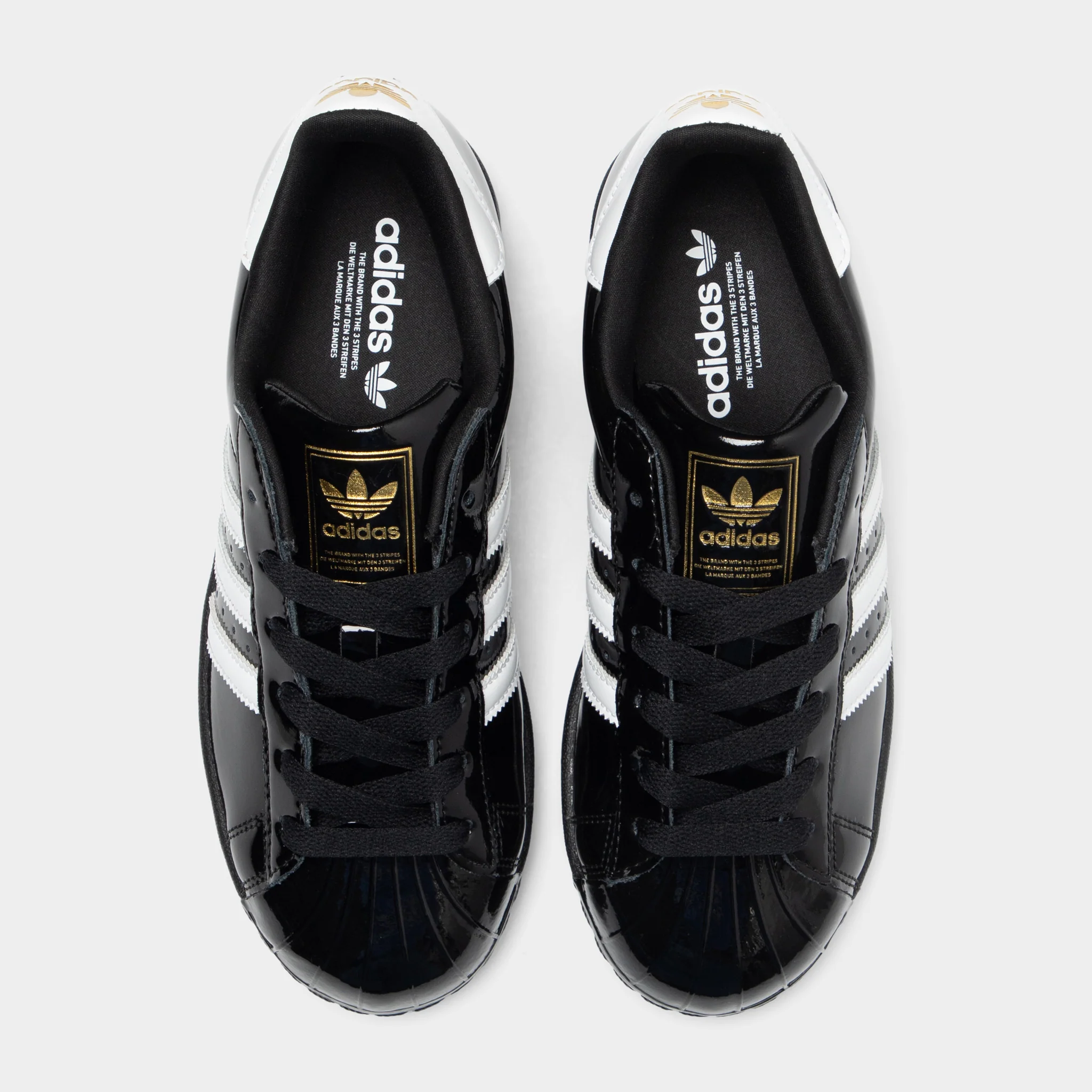 adidas Women's Superstar II Core Black / White - Gold Metallic - Image 5