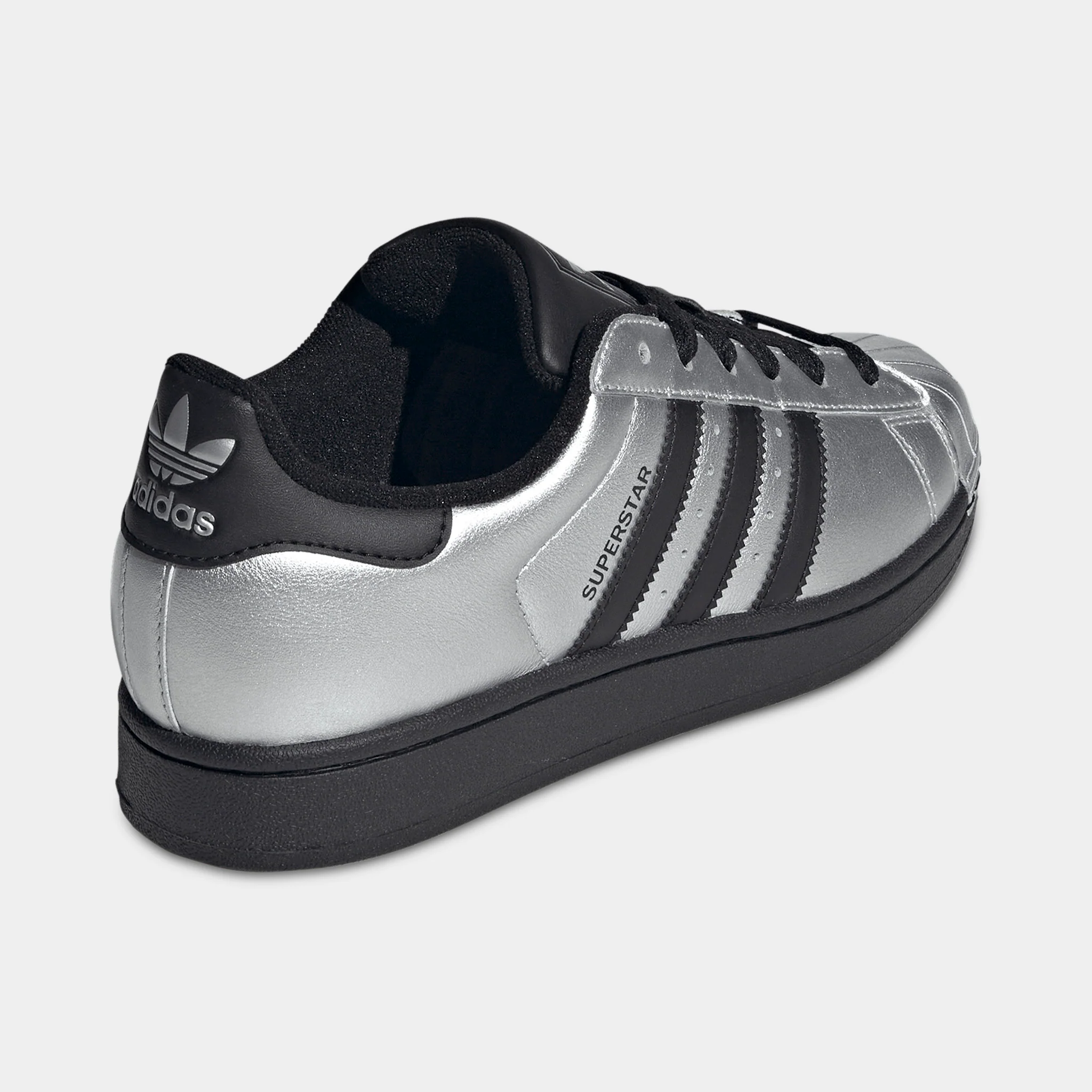 adidas Women's Superstar II Silver Metallic / Black - Black - Image 4