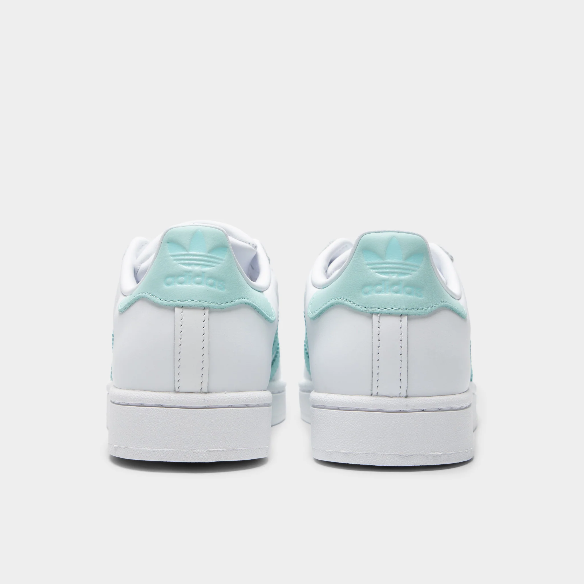 adidas Women's Superstar II White / Semi Flash Aqua - Easy Mint - Image 4