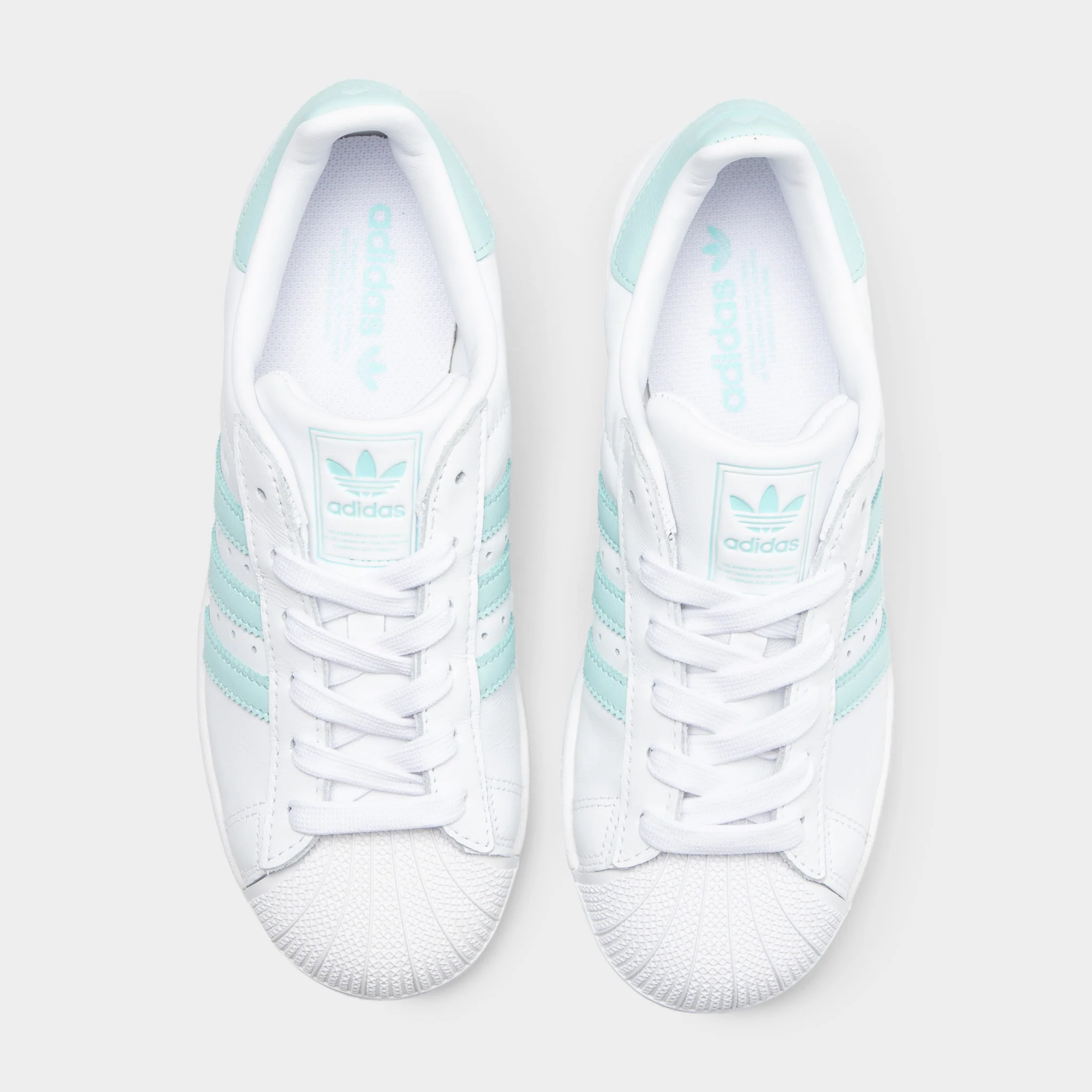 adidas Women's Superstar II White / Semi Flash Aqua - Easy Mint - Image 5