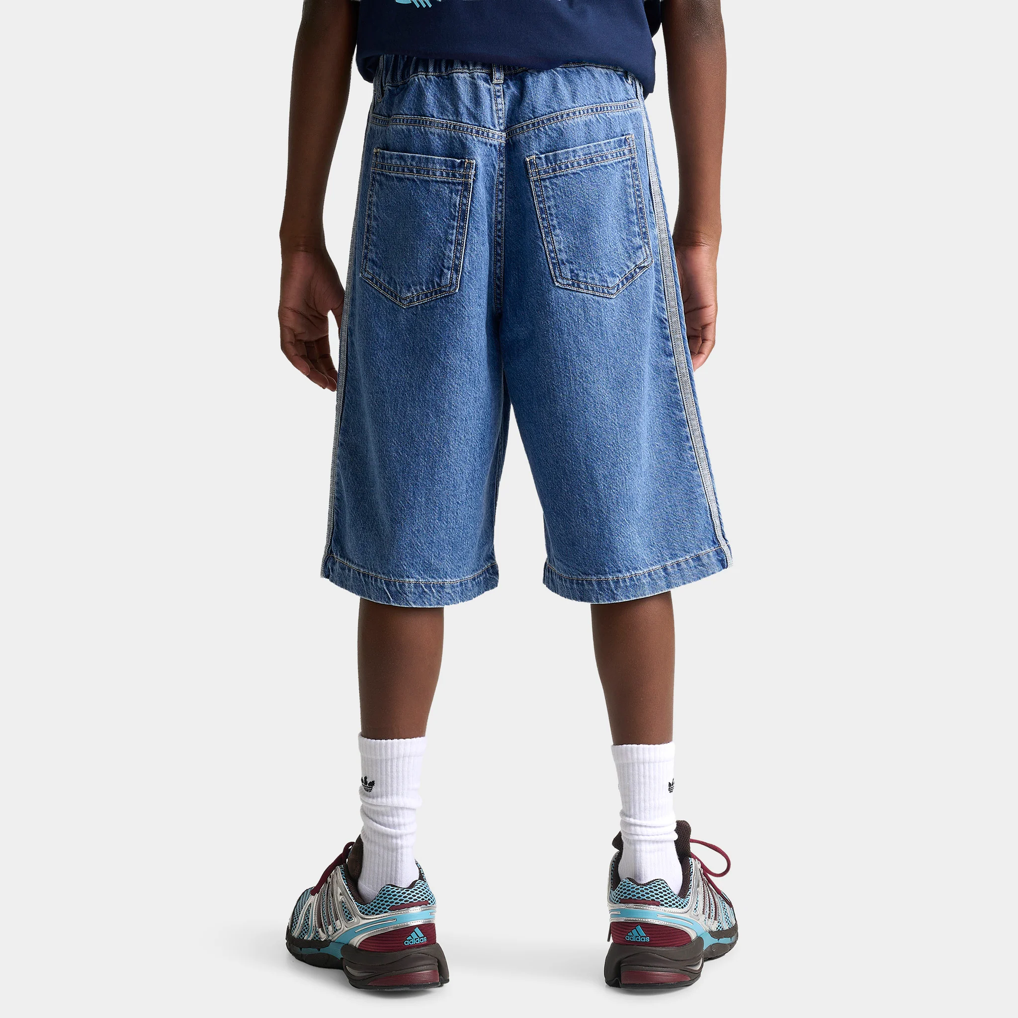 adidas Juniors' Denim Shorts / Vintage Blue - Image 2